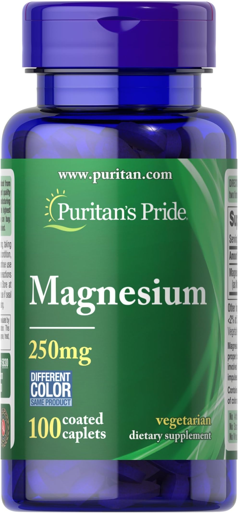 Magnesium 250 Mg Caplets, 100 Count