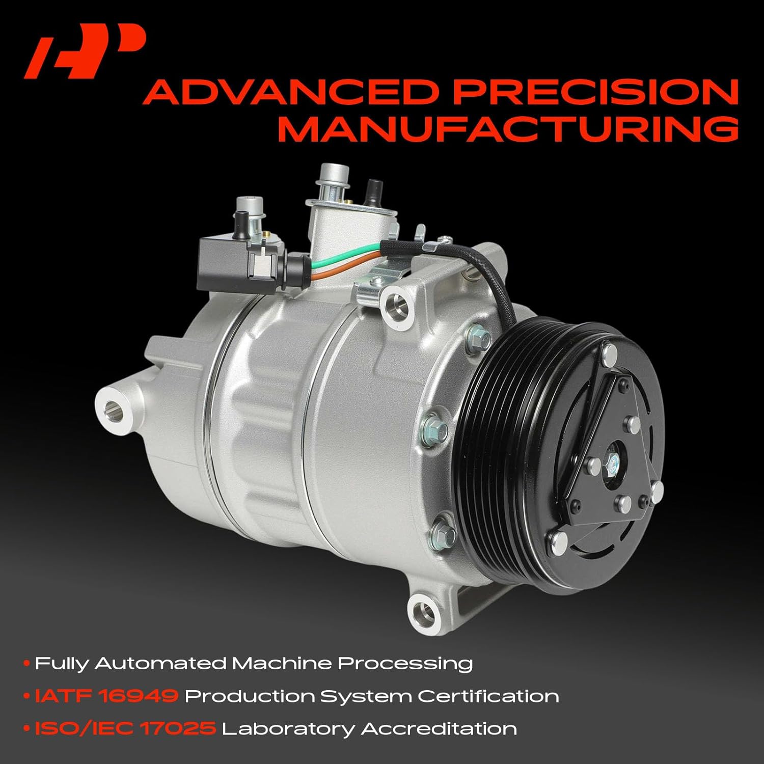 A-Premium Air Conditioner AC Compressor with Clutch Compatible with Volkswagen Jetta 2016-2018, Passat 2016-2018, Beetle 2017