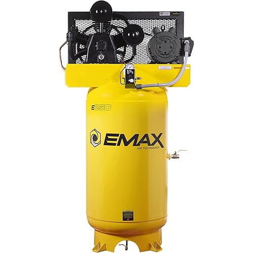 EMAX Electric Air Compressor - 80 Gal 5HP 2 Stage Compressor with Auto Drain & 17 CFM, 200 Max PSI - EHI05V080Y1