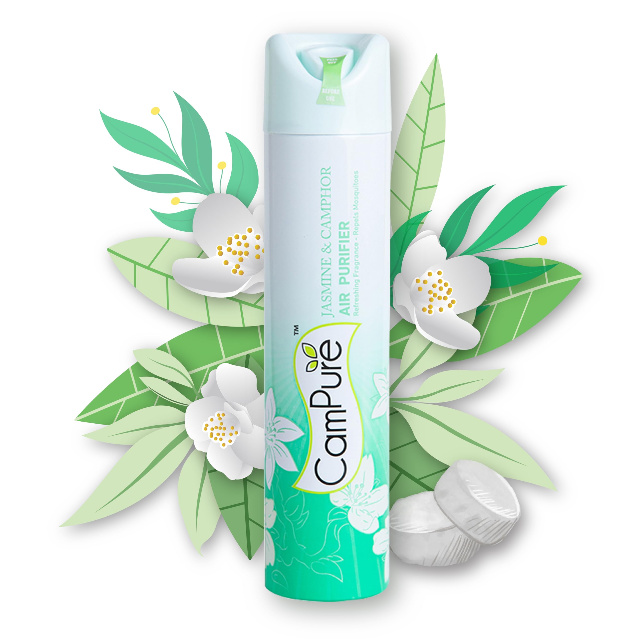 MANGALAM CamPure Air Freshener Jasmine & Camphor (Pack of 2) - Refreshing Fragrance - Repels Mosquitoes (B073W92QBF) Amazon Price History, Amazon Price Tracker