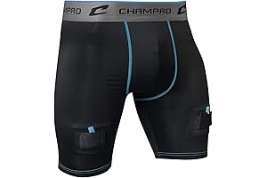 Crease Men's Hockey Compression Shorts with Velcro