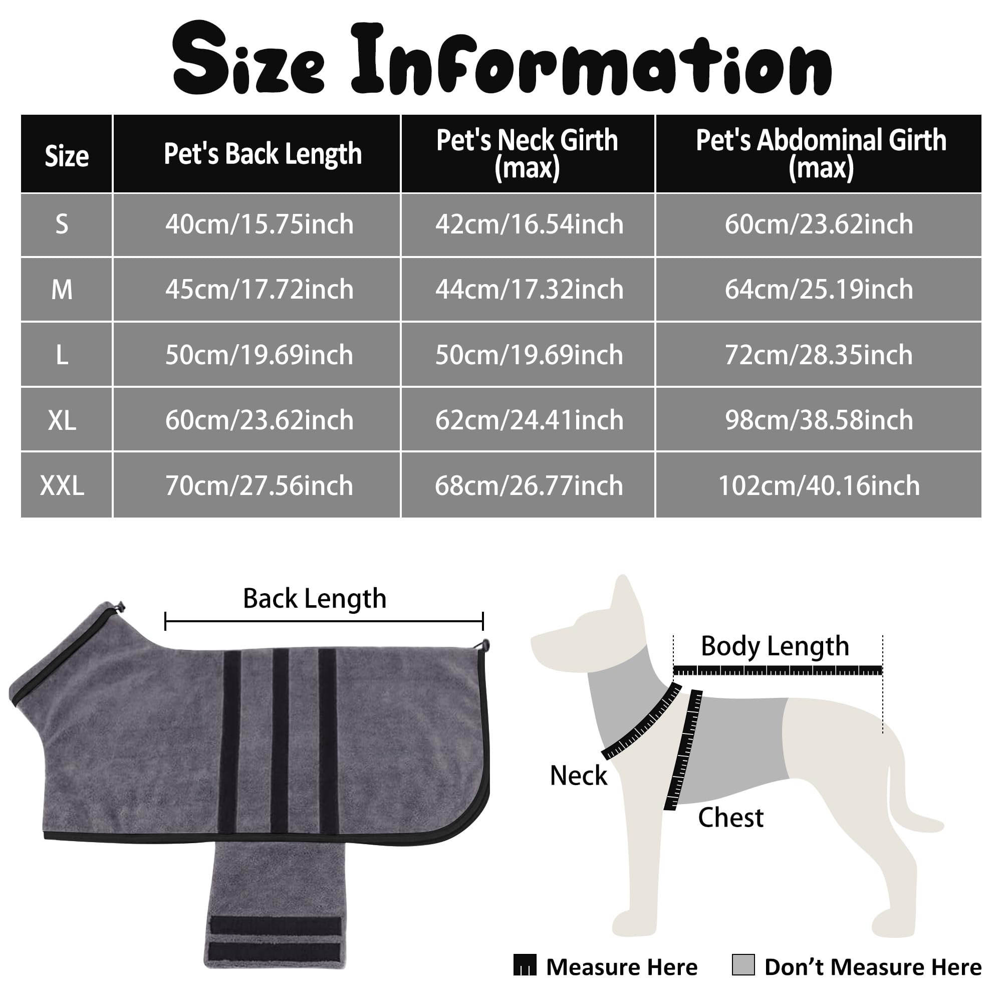 HezzLuv Microfiber Dog Drying Coat, Super Absorbent & Quick-Drying Dog Robe, Adjustable Fit for Medium to Large Dogs - Image 3