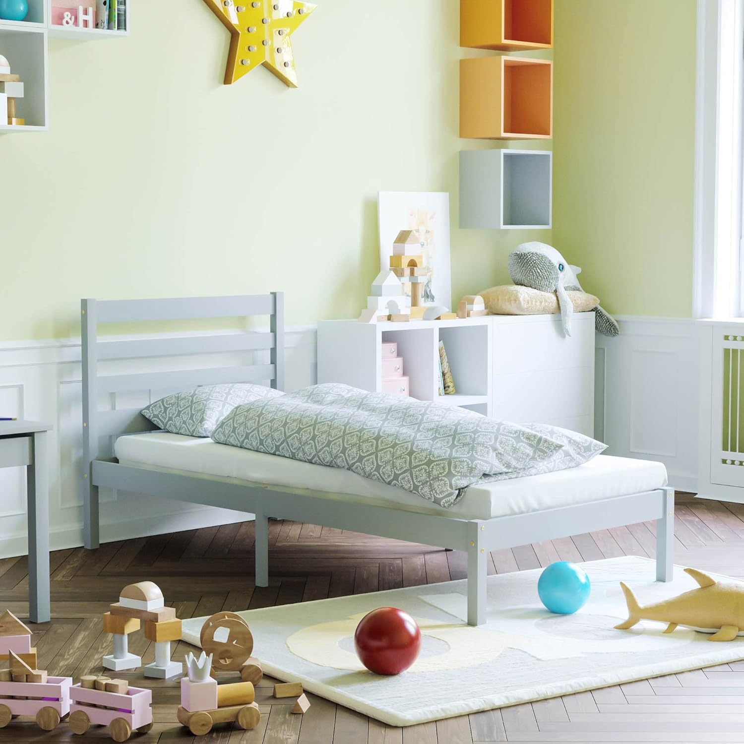 Junior Vida Libra Wooden Bed 3ft Single Solid Pine Wood Children Kids