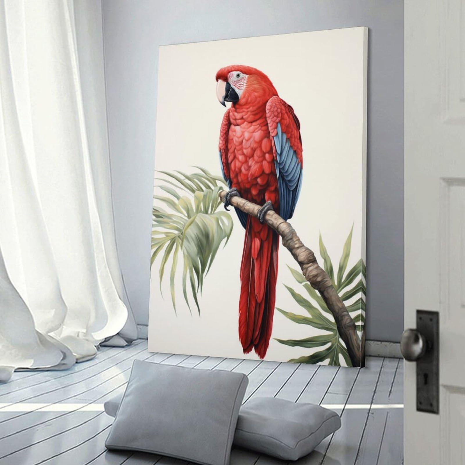 LXWWW Dipinto su Tela Stampato Pappagalli Colorati Poster Soggiorno Wall Art Home Decor Stampa (40x60cm) Senza Cornice