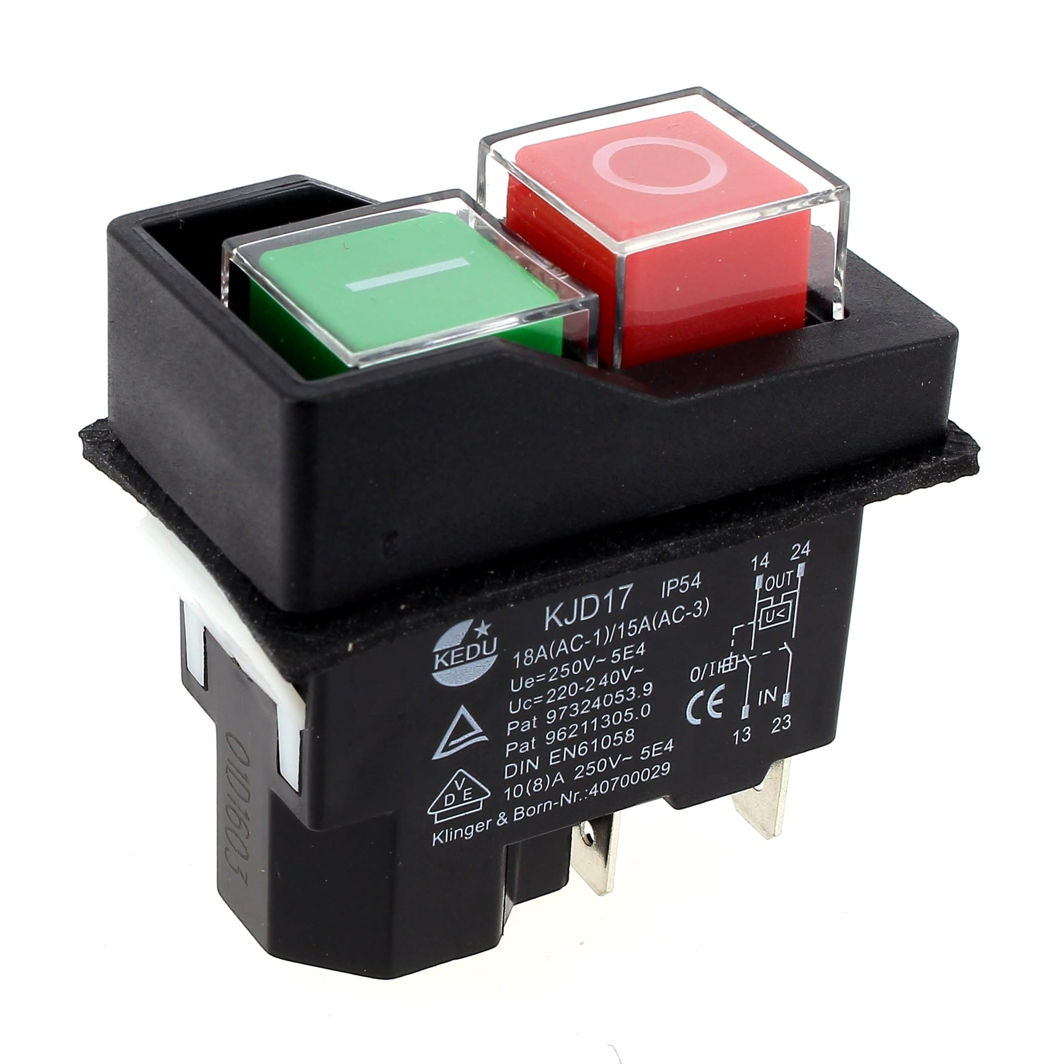 Interrupteur marche - arret kjd17 pour Scie a onglets