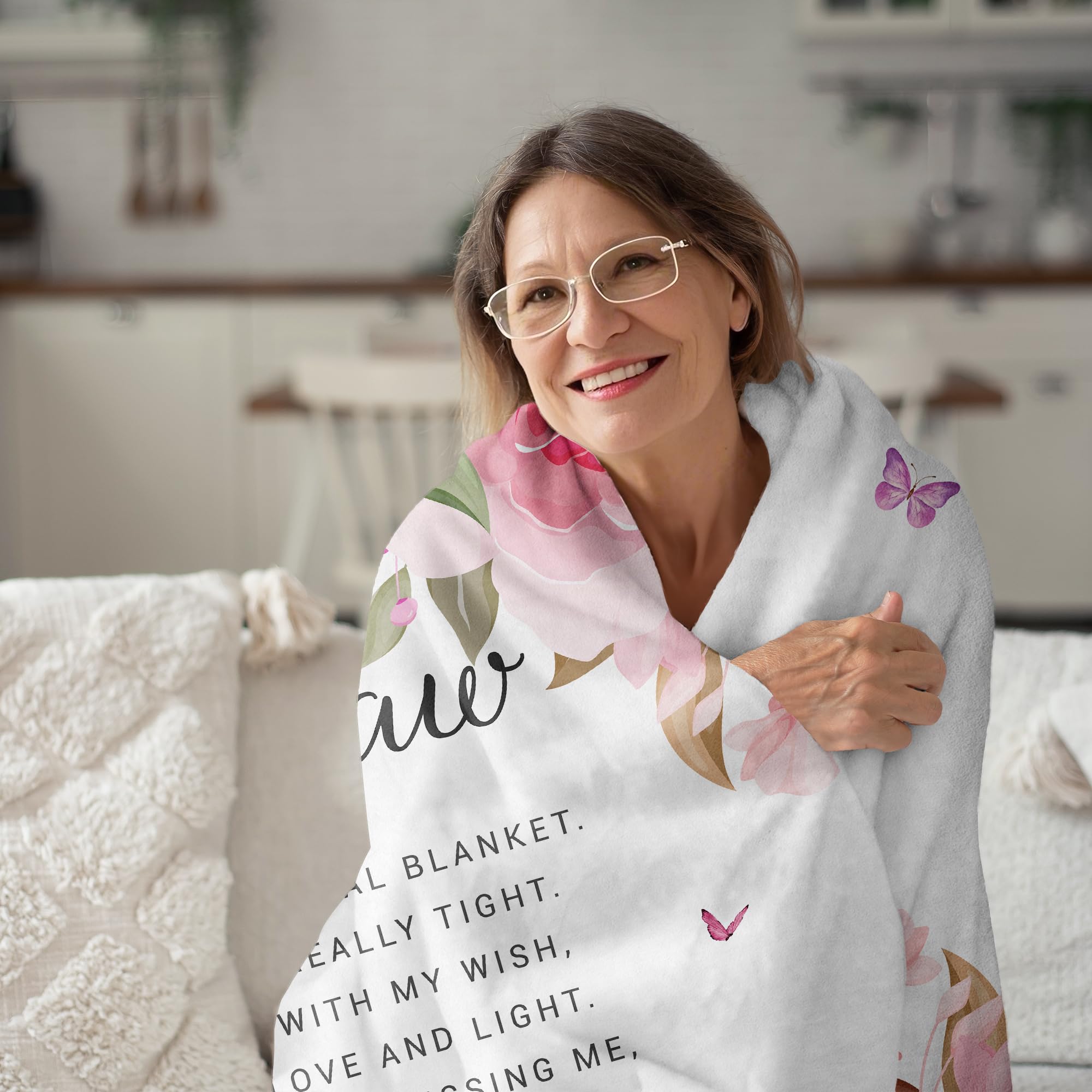 Mamaw Gifts, Gifts for Mamaw Blanket, Mamaw's Birthday Gift from Grandchildren Grandkids, Best Mamaw's Ever Gift for Grandma Retirement Throw Blanket 60x50 Inch