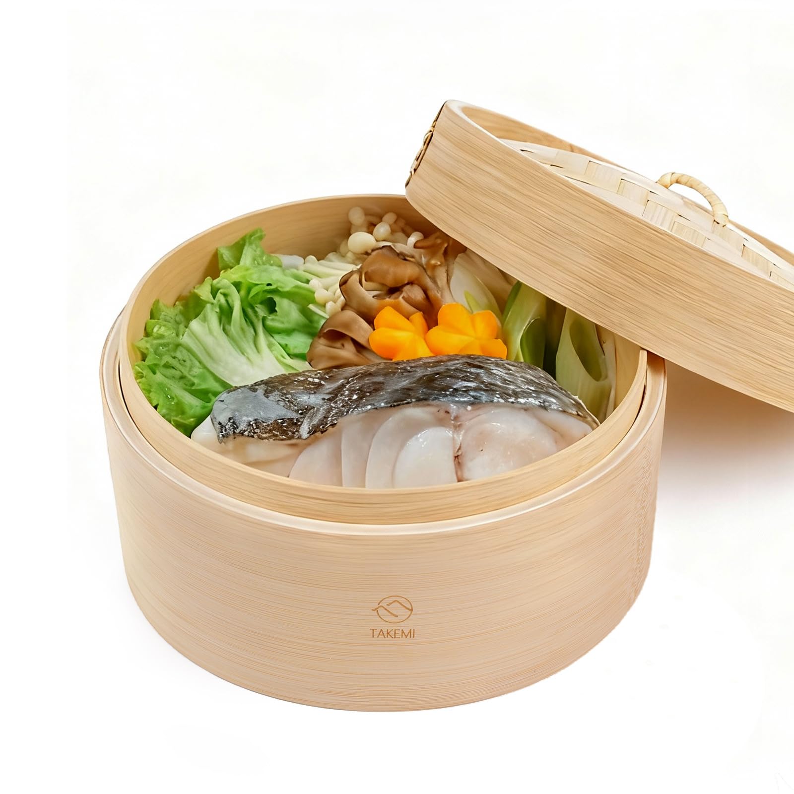 Takemi Bamboo Specialty Store TM-SRD Bamboo Chinese Steamer Deep Type With Lid 8