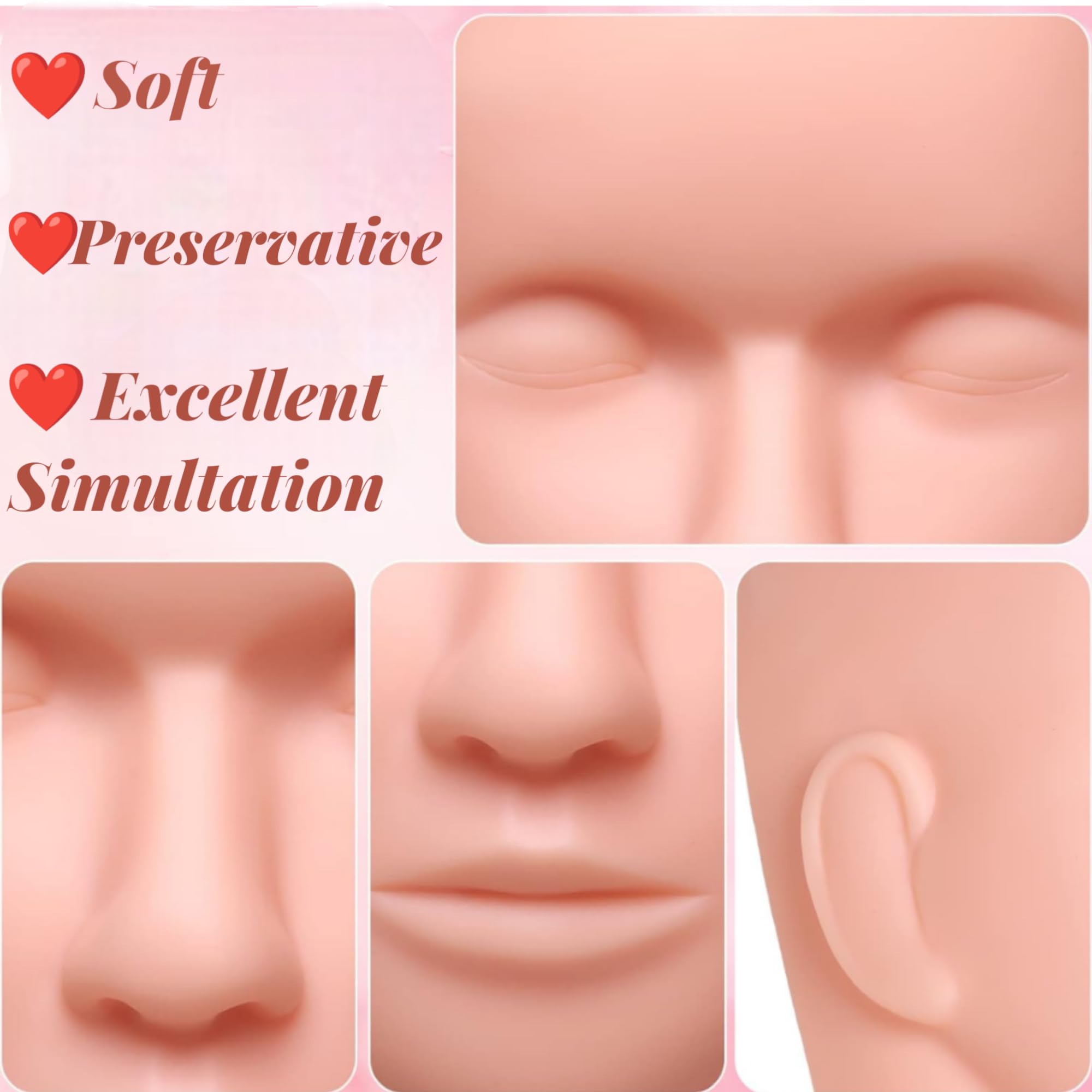 LAVENUST Cosmetology Mannequin Head with Eyelashes - Makeup and Hairstyling Practice Head for Professionals 1