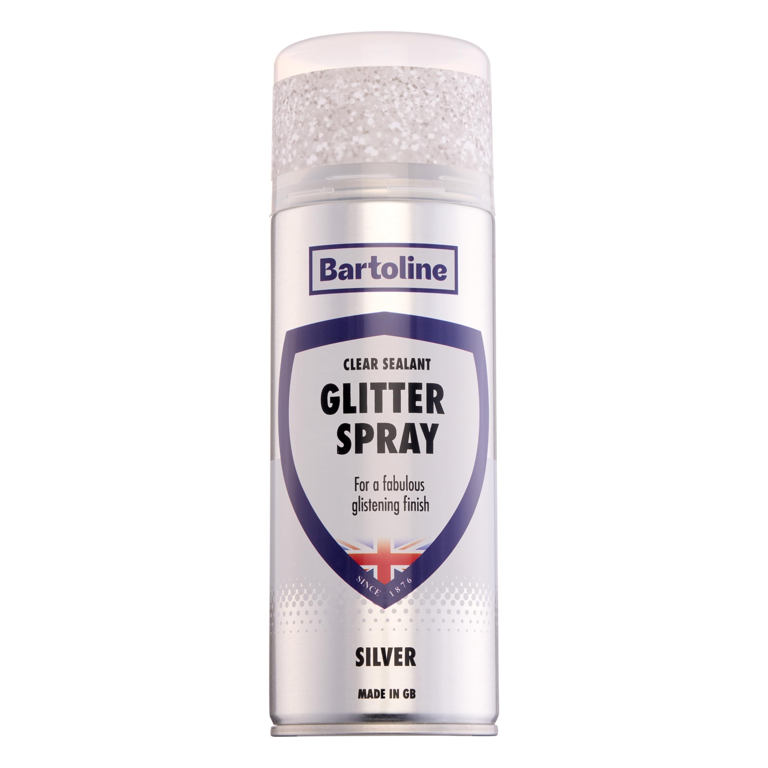 Bartoline Silver Glitter Spray Clear Sealant 400Ml