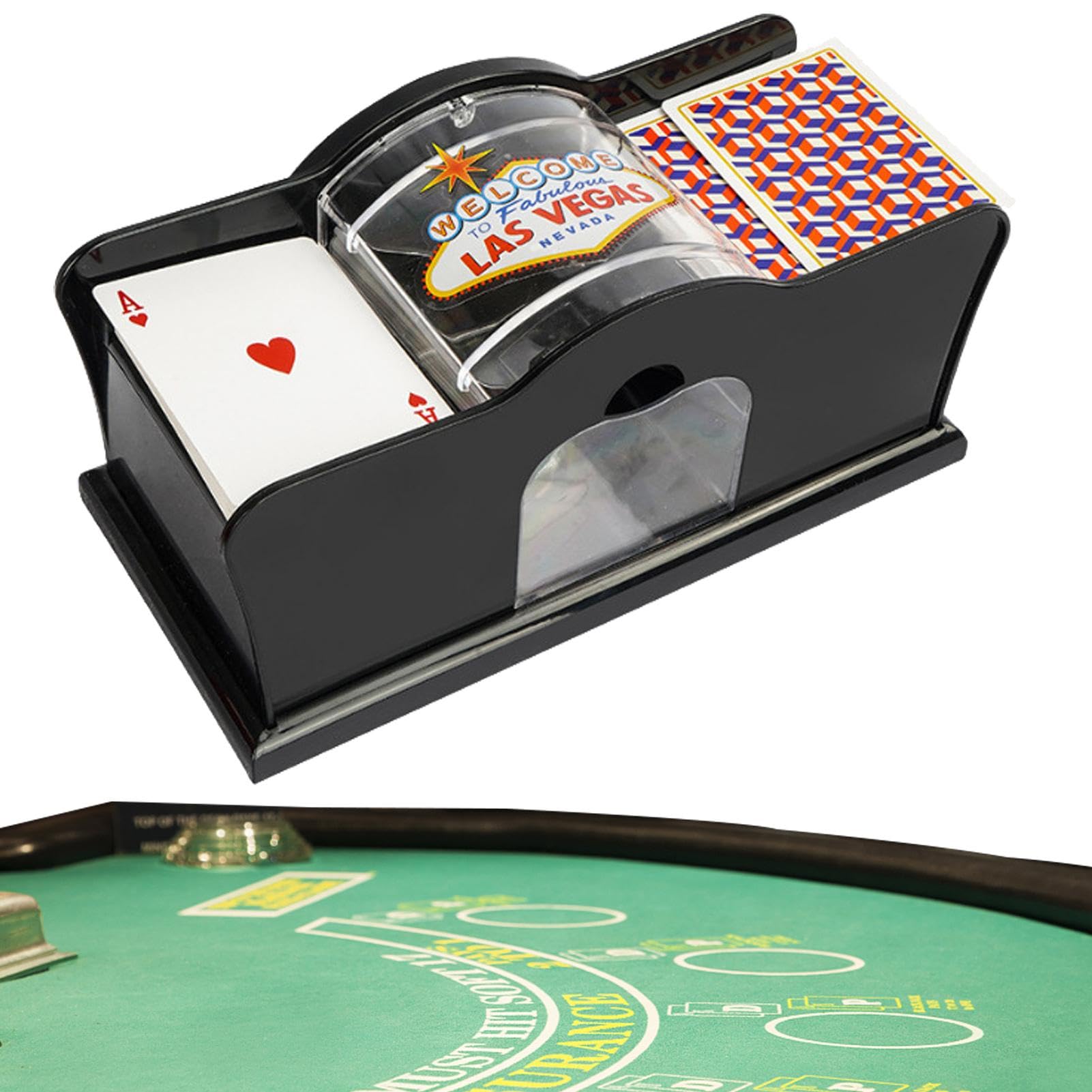 Mélangeur De Cartes Manuel à Manivelle - Batteur Cartes Poker 1-2 Ponts Pour Jeux De Société