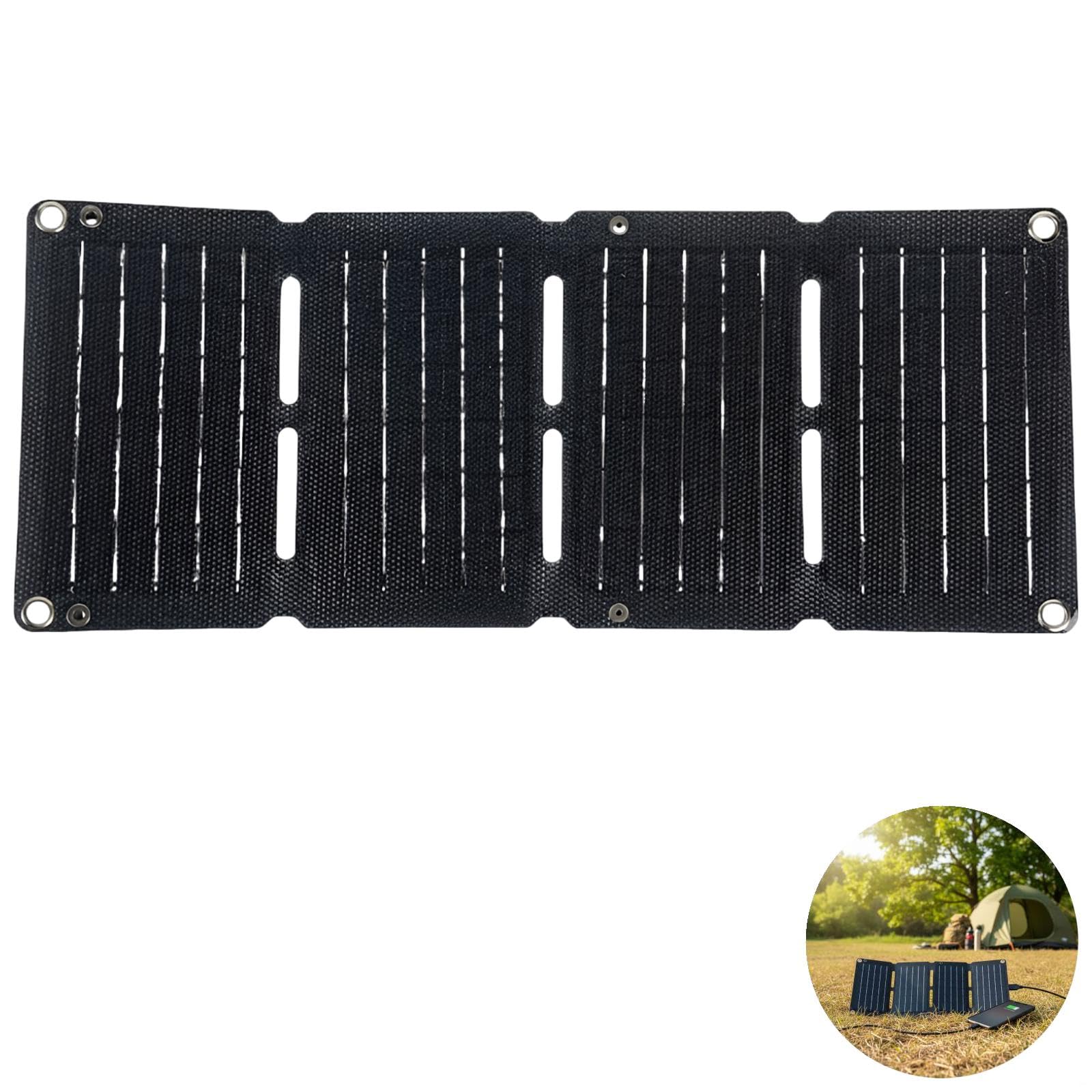 Przenośna ładowarka solarna 10 W, USB/typ C, składany panel, 18 x 10 cm, Etfe, do telefonu komórkowego, biwakowania, wędrówek, podróży
