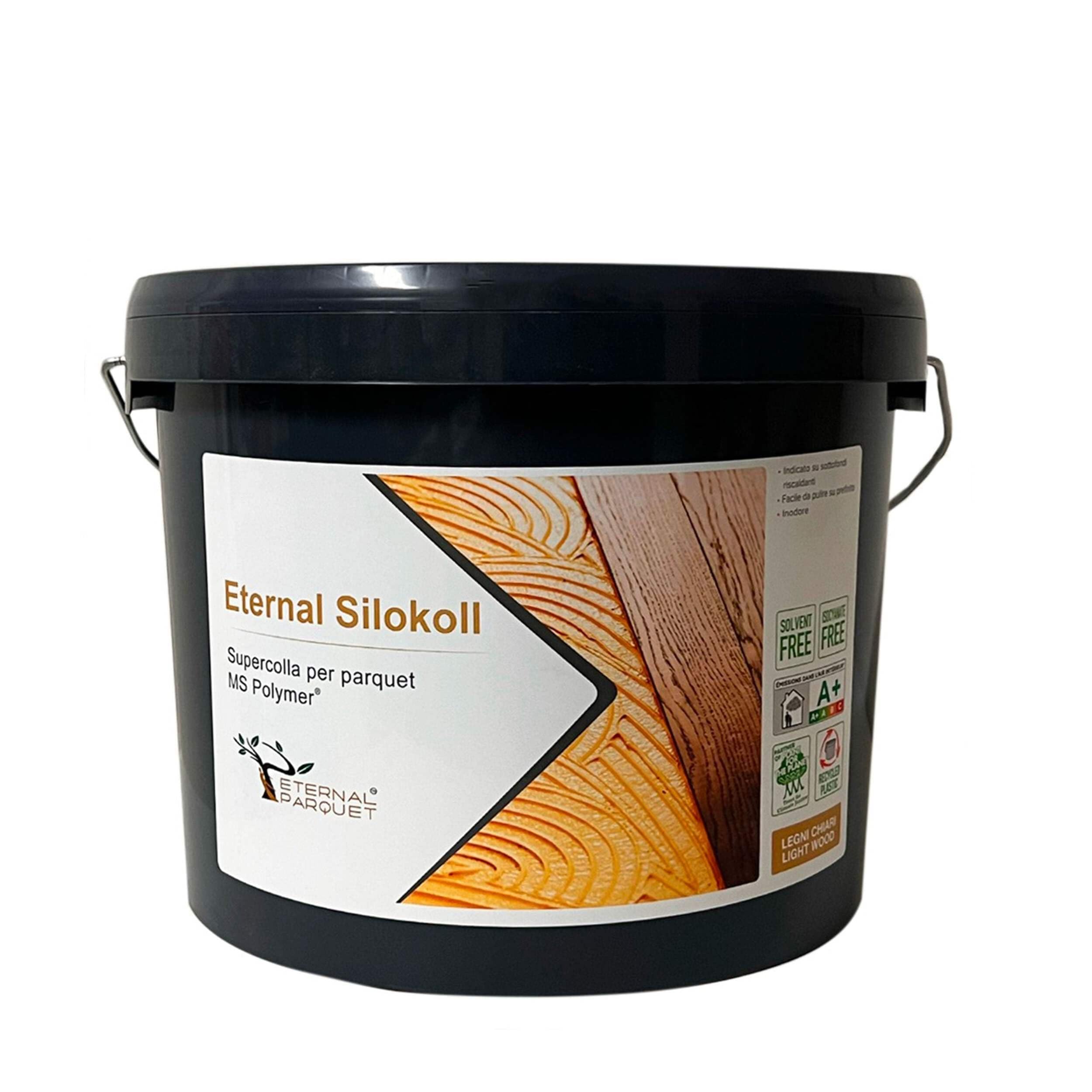 Eternal Parquet Eternal SILOKOLL 15kg - Colla SILANICA monocomponente per Tutti i parquet, sottofondi riscaldati, bioedilizia