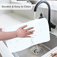 Vista 4 de ZLR Tapete de barra de café para encimeras (16 x 24 pulgadas, XL) – Tapete de secado de platos absorbente que oculta las manchas para máquinas