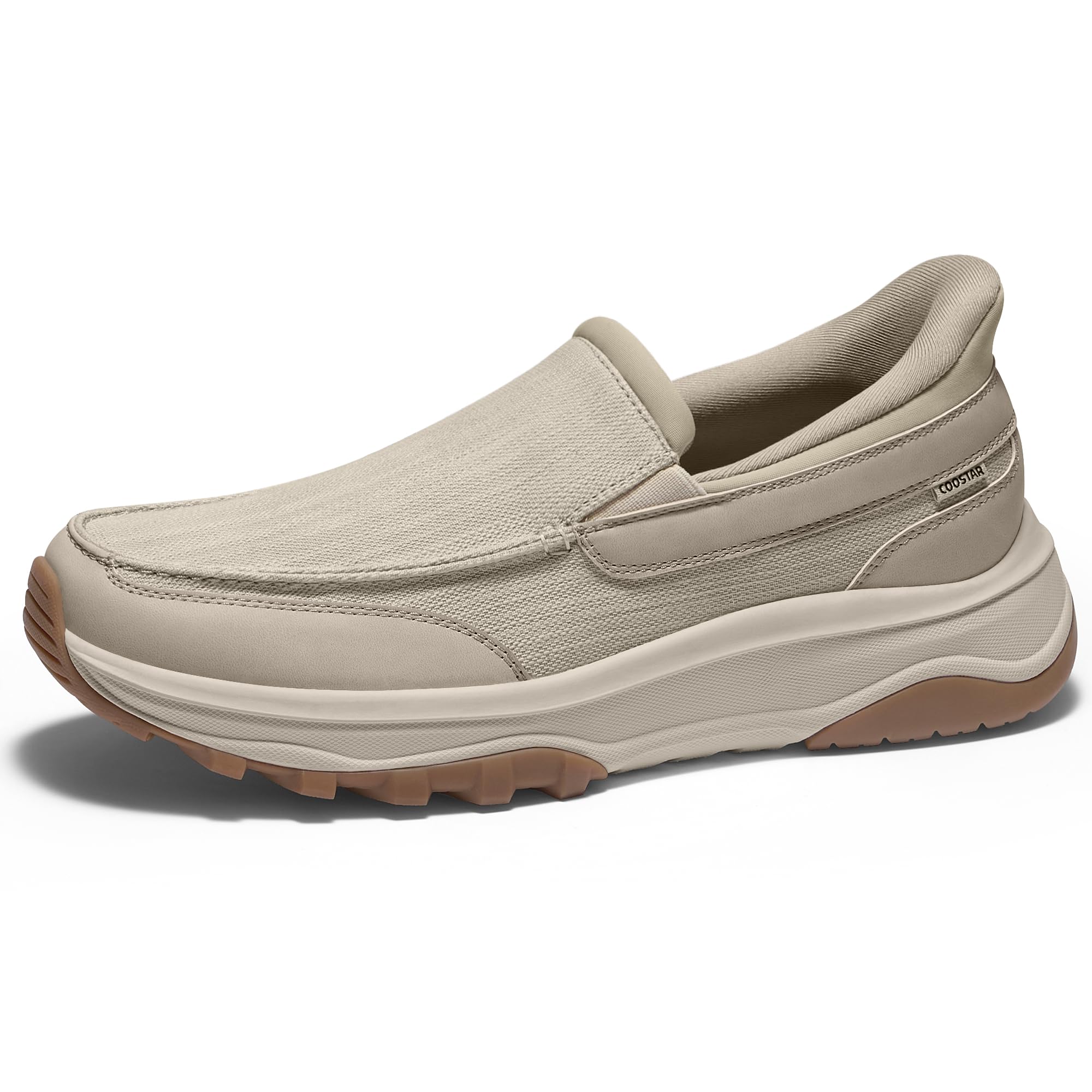Mens Slip On Canvas Loafers Arch Support Walking Orthopedic