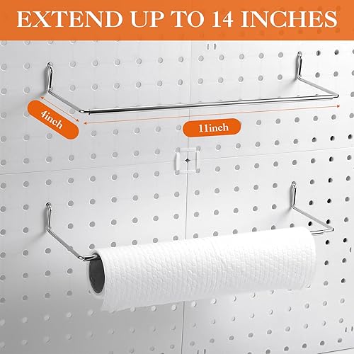 Miniatura 3 de Zubebe Surtido de 106 ganchos para tablero de clavijas con contenedores, el kit organizador de accesorios de tablero de clavijas incluye