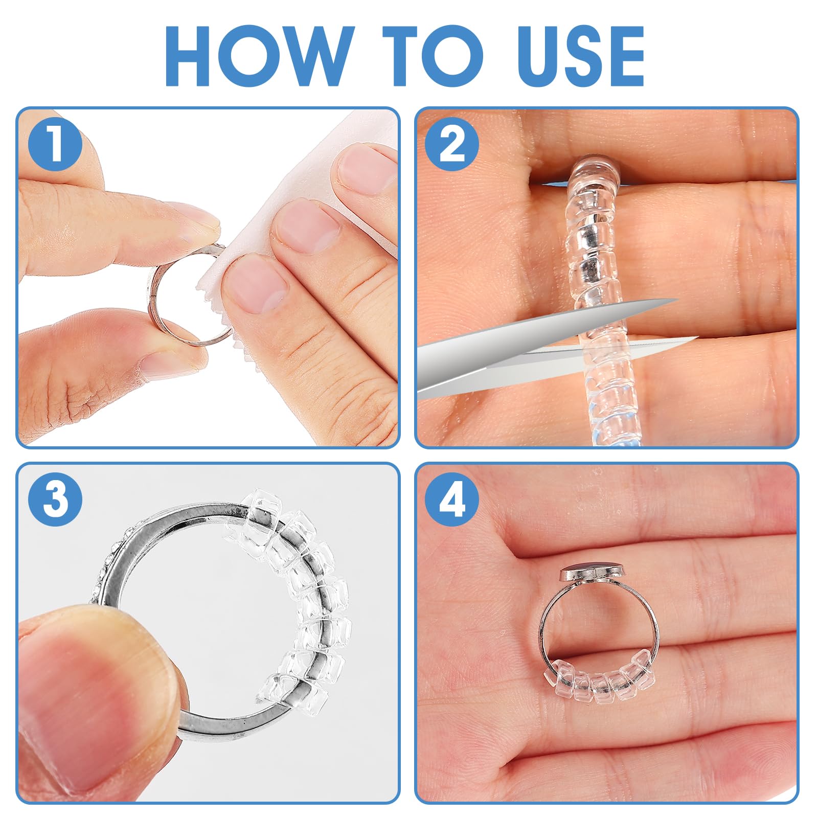 Diffaxy Lot De 20 Réducteurs De Bagues Invisibles En Silicone