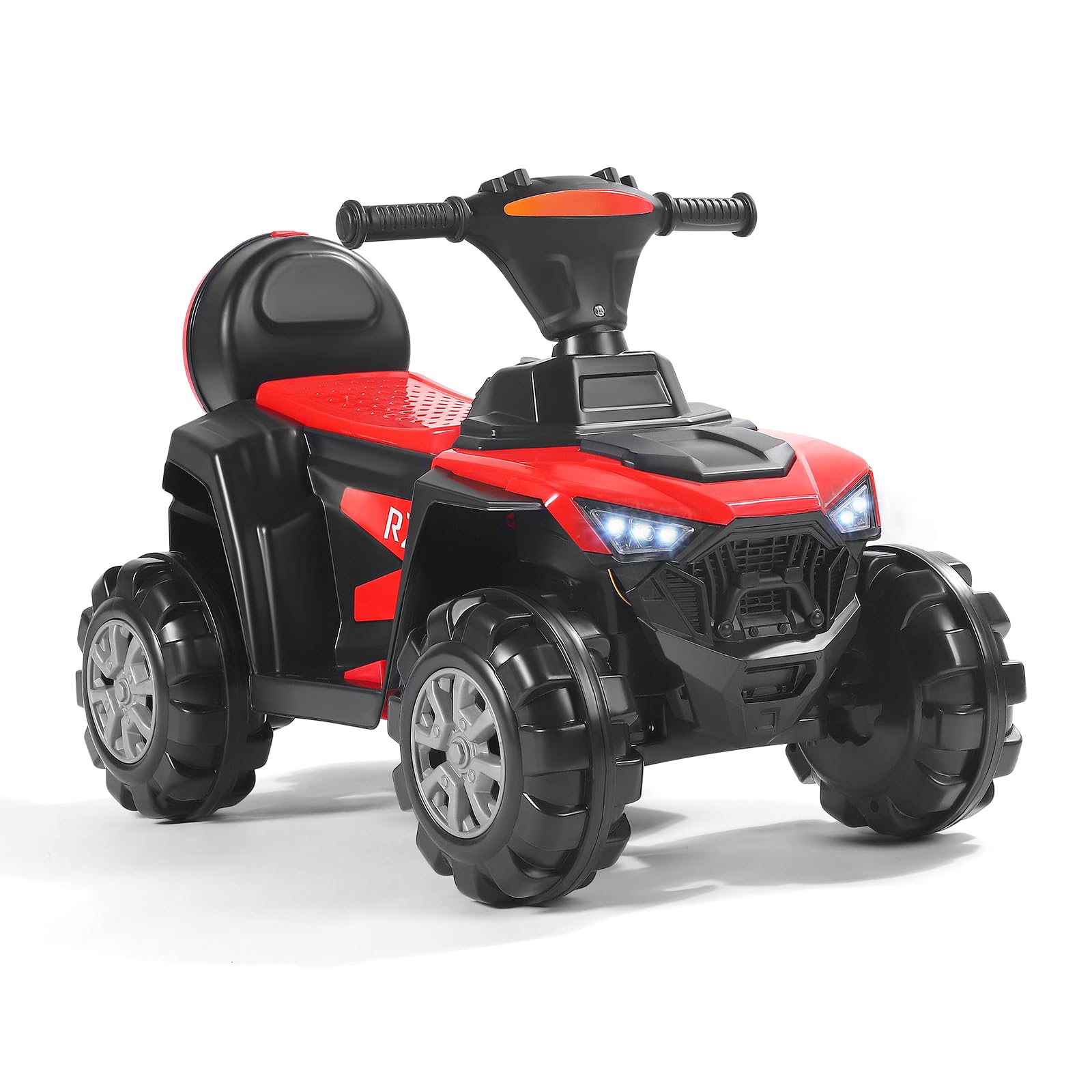 Coche Eléctrico para Niños,Cuatrimoto eléctrica de 12 V para niños con Puerto USB, Motocicleta Infantil con Reproductor de música MP3 y Faros Delanteros, vehículo Infantil (Rojo)