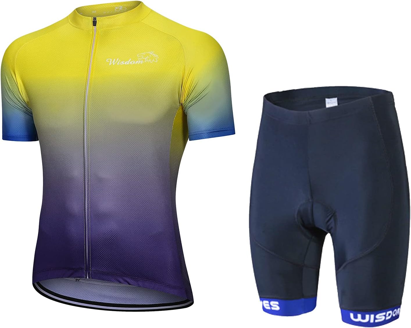 Men's Cycling Jersey Set Short Sleeve Road Bicycle Clothing Shirts Shorts with 3D Padded Breathable/Moisture Wicking