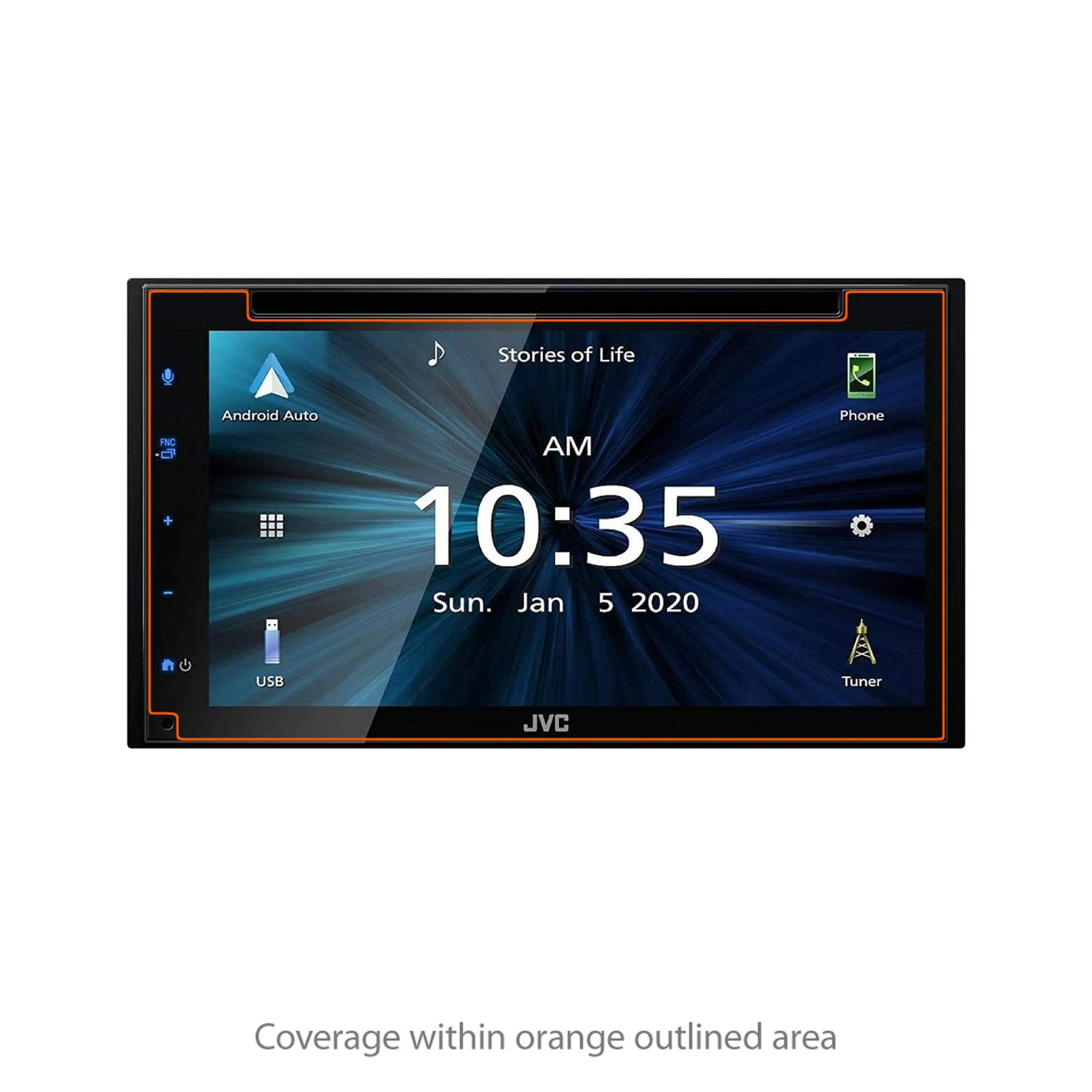 BoxWave Screen Protector Compatible with JVC KW-V66BT (Screen Protector ClearTouch Anti-Glare (2-Pack), Anti-Fingerprint Matte Film Skin for JVC KW-V66BT