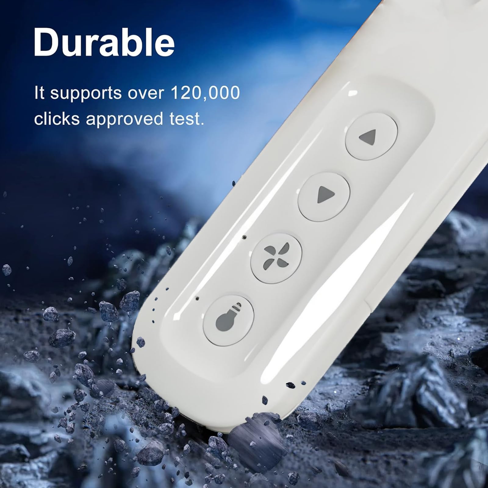 Mando a distancia para ventilador de techo con regulador de luz, 3 velocidades, soporte de pared, compatible con Hunter 99770 99392 99118 99123 99188