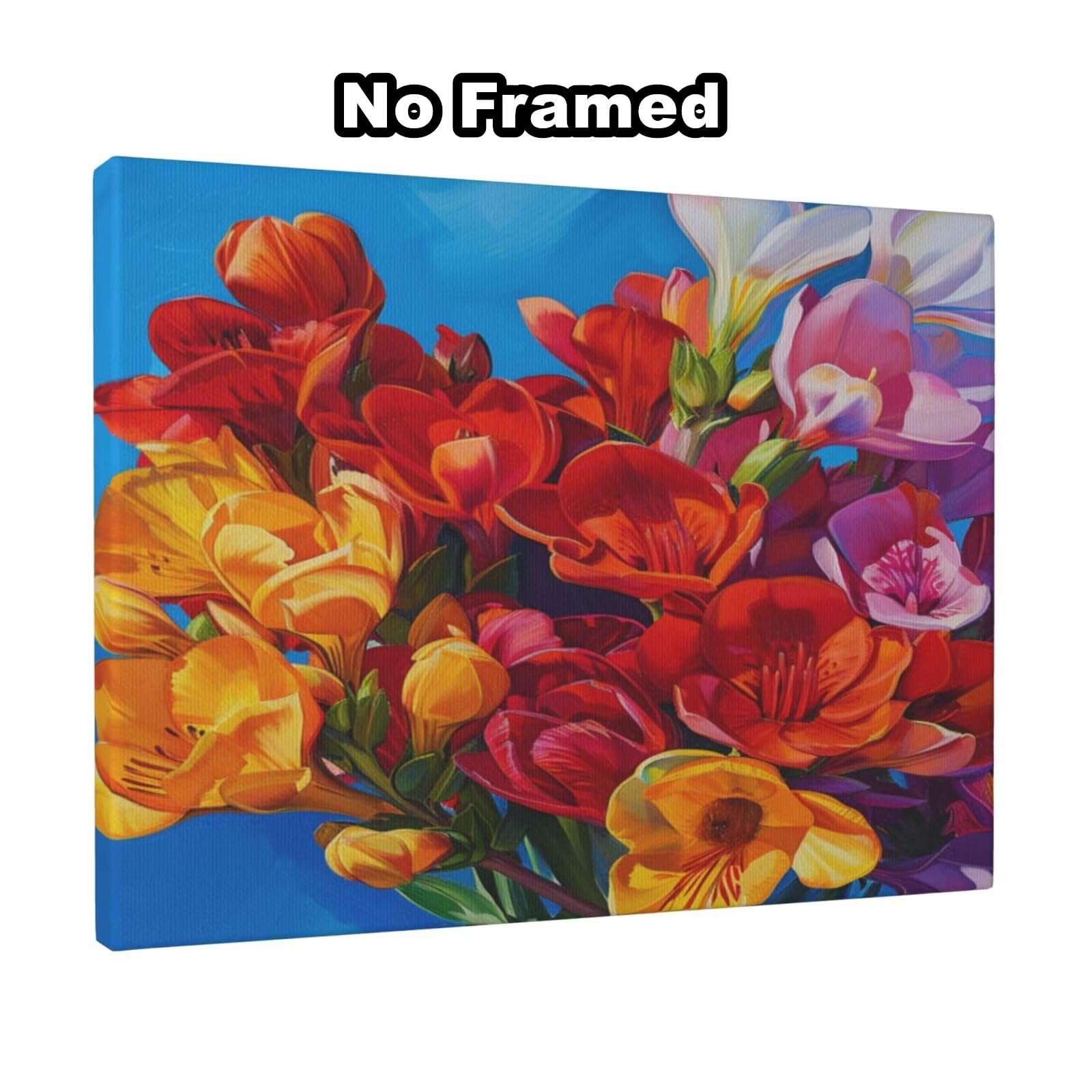 Malen-nach-Zahlen-Set für Erwachsene, Malen-nach-Zahlen-Set mit Blume, Acryl, Malen nach Zahlen für Erwachsene/Anfänger, Ölgemälde, Basteln für Heimdekoration, 95 x 70 cm, ohne Rahmen) MK203