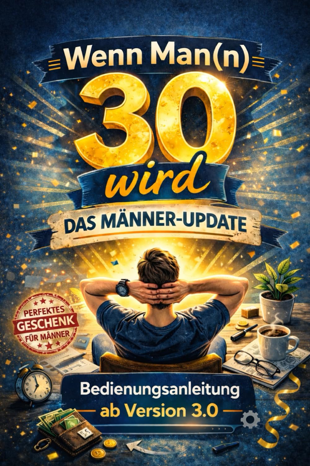 Wenn Man(n) 30 wird – Das Männer-Update: Bedienungsanleitung ab Version 3.0 | Lustiges Geschenk zum 30. Geburtstag für Männer