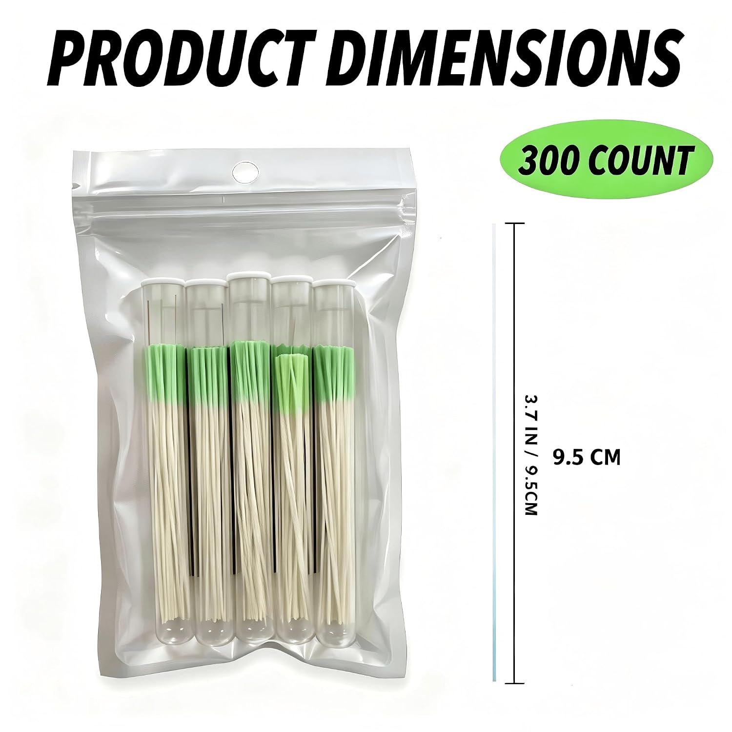 300 Pcs Ear Hole Cleaner Floss, Disposable Piercing Cleaner for Earring Nose Ring – Gentle Aftercare Cleaning Tool for Women Men, Ear Piercing Floss Threads (Green) image 3