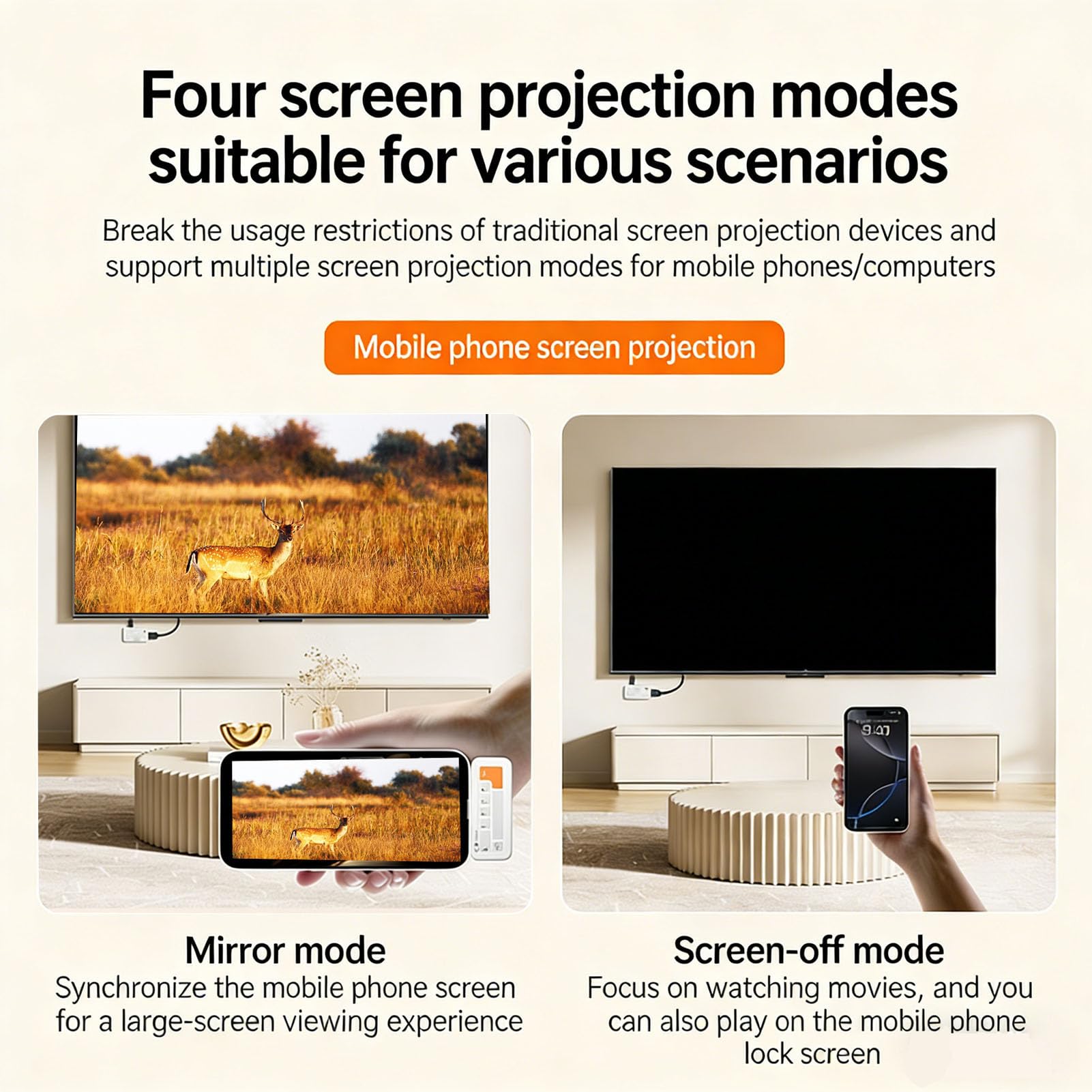 Émetteur et Récepteur sans Fil P400, Portée de 164 Pieds, Plug and Play 1080P HD, Scénarios D'application Riches, Large compatibilité, Convient pour Une Utilisation au Bureau