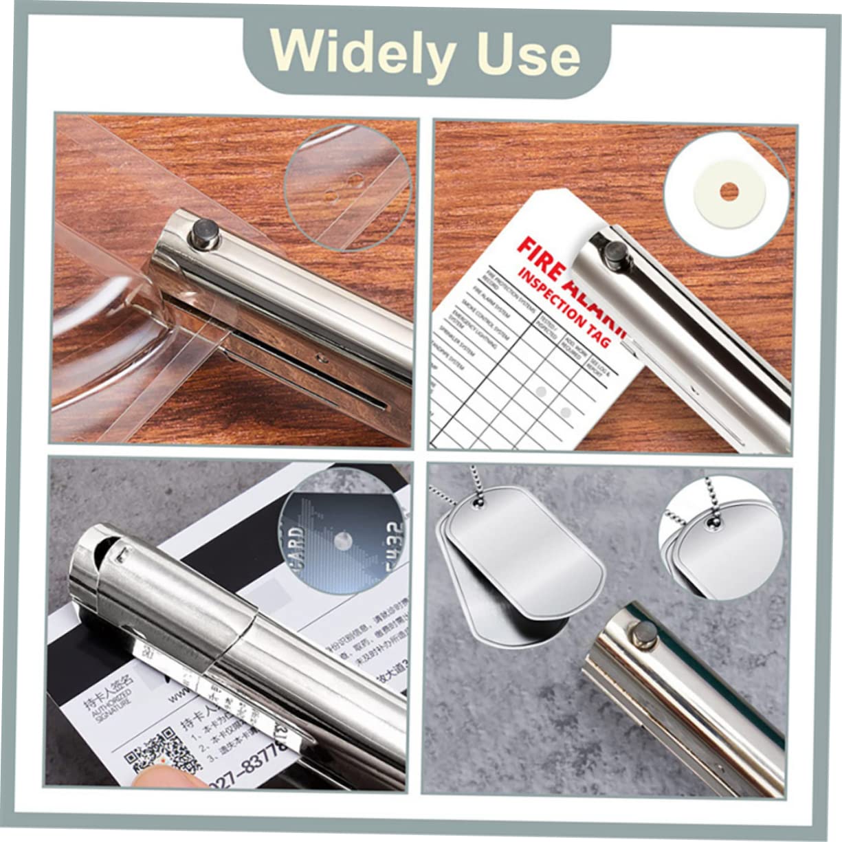 Punzonatrice Heavy Duty per Carta con Slot Raccolta Forniture Ufficio e Fai da Te Profondità Design Stabile e Pratico per Biglietti da Visita e Foto