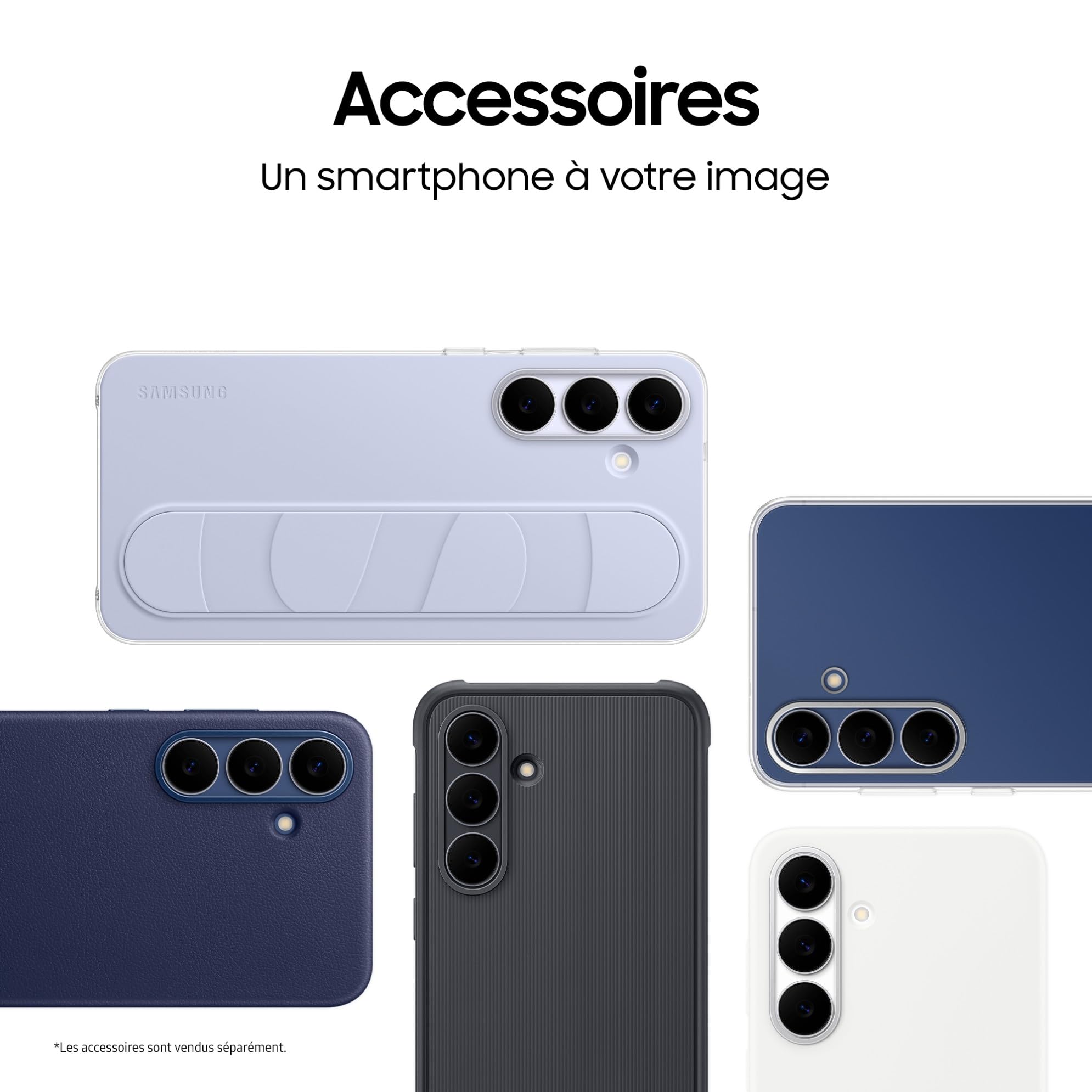 Samsung Galaxy S25 FE, Smartphone Android 5G avec Galaxy AI, 256 Go, Chargeur secteur rapide 25W inclus, Smartphone déverrouillé, Blanc, Version FR