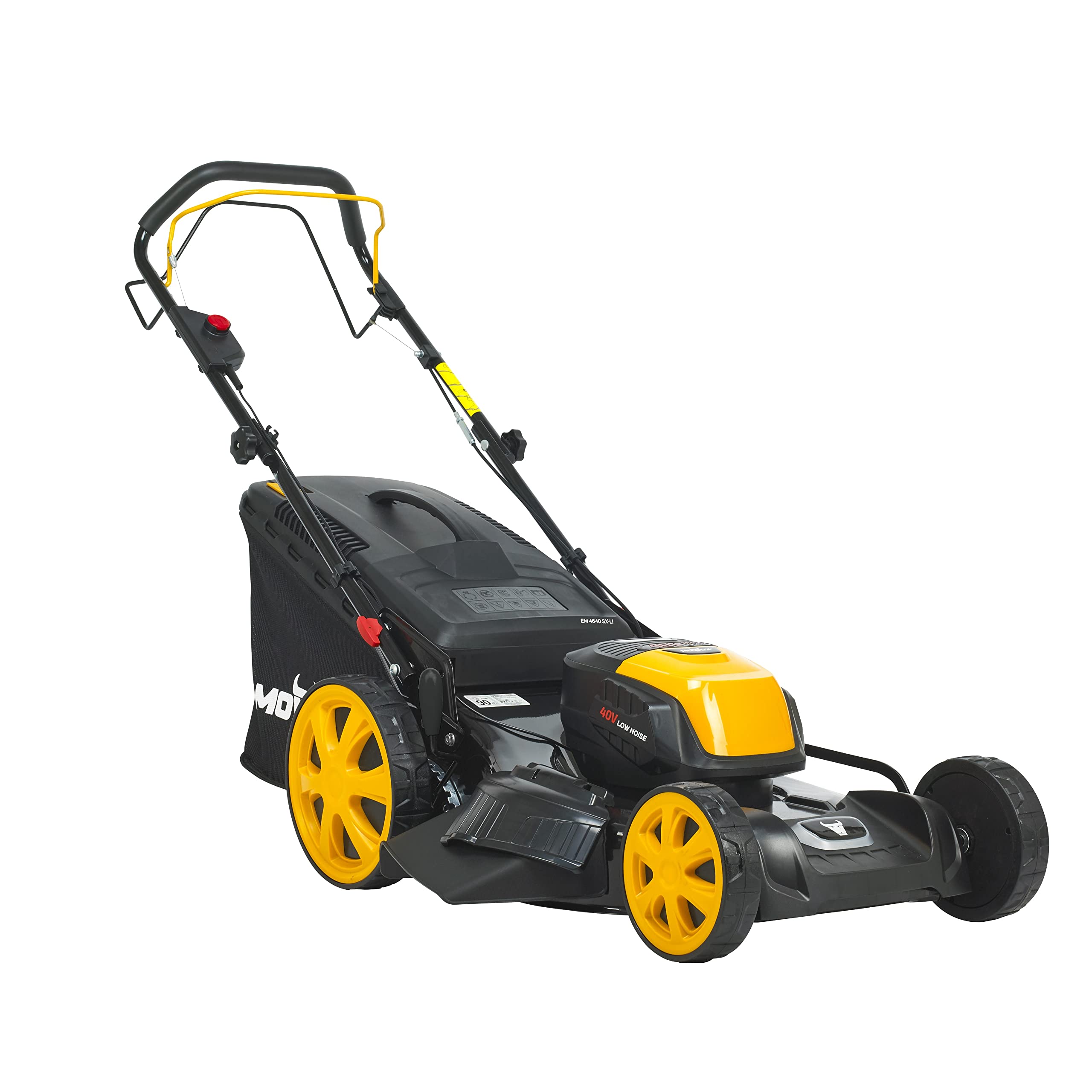 MOWOX CORTACÉSPED BATERÍA LI-Ion AUTOPROPULSADO, 46 CM Ancho DE Corte. Incluye BATERÍA Y CARGADORon batería y Cargador - Función de Almacenamiento Vertical