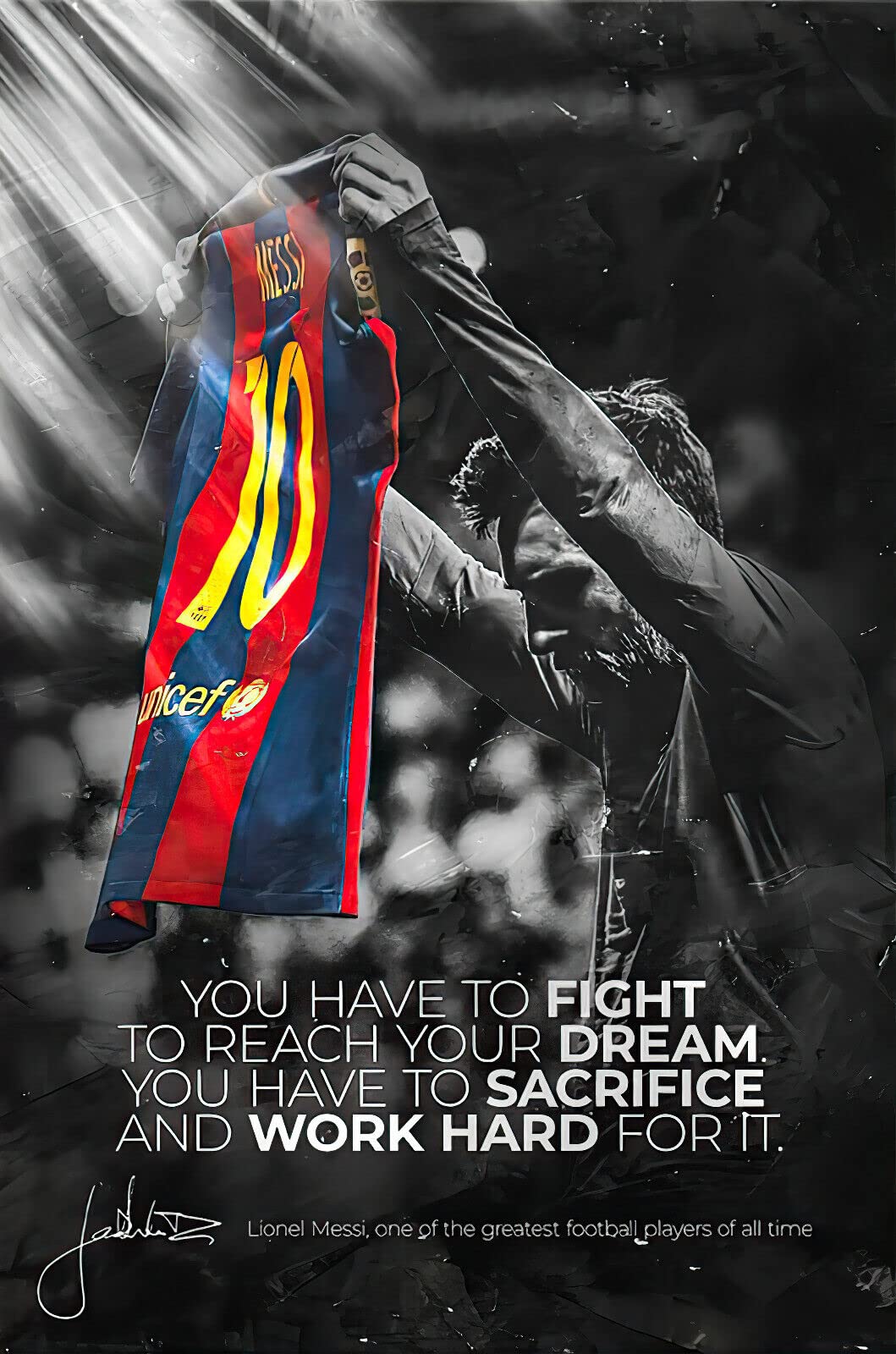 Magic Canvas Art Lionel Messi Fight Pop Art B8384 - Quadro su tela, 1 pezzo, 40 x 30 cm