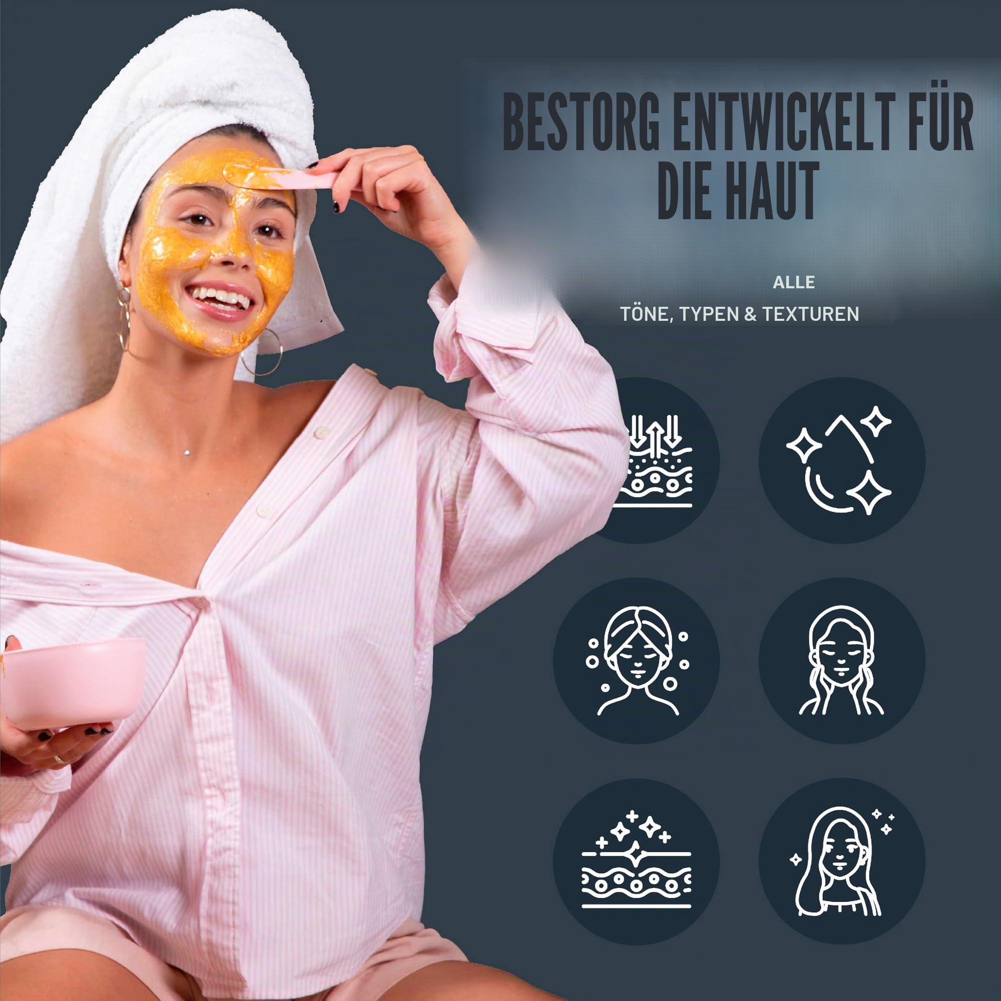 BRÜUN Peel Off Gelee Masken Premium Hydro Jelly Mask Meeresschlamm | 652g Gesichtsmasken Beauty Gesichtspflege