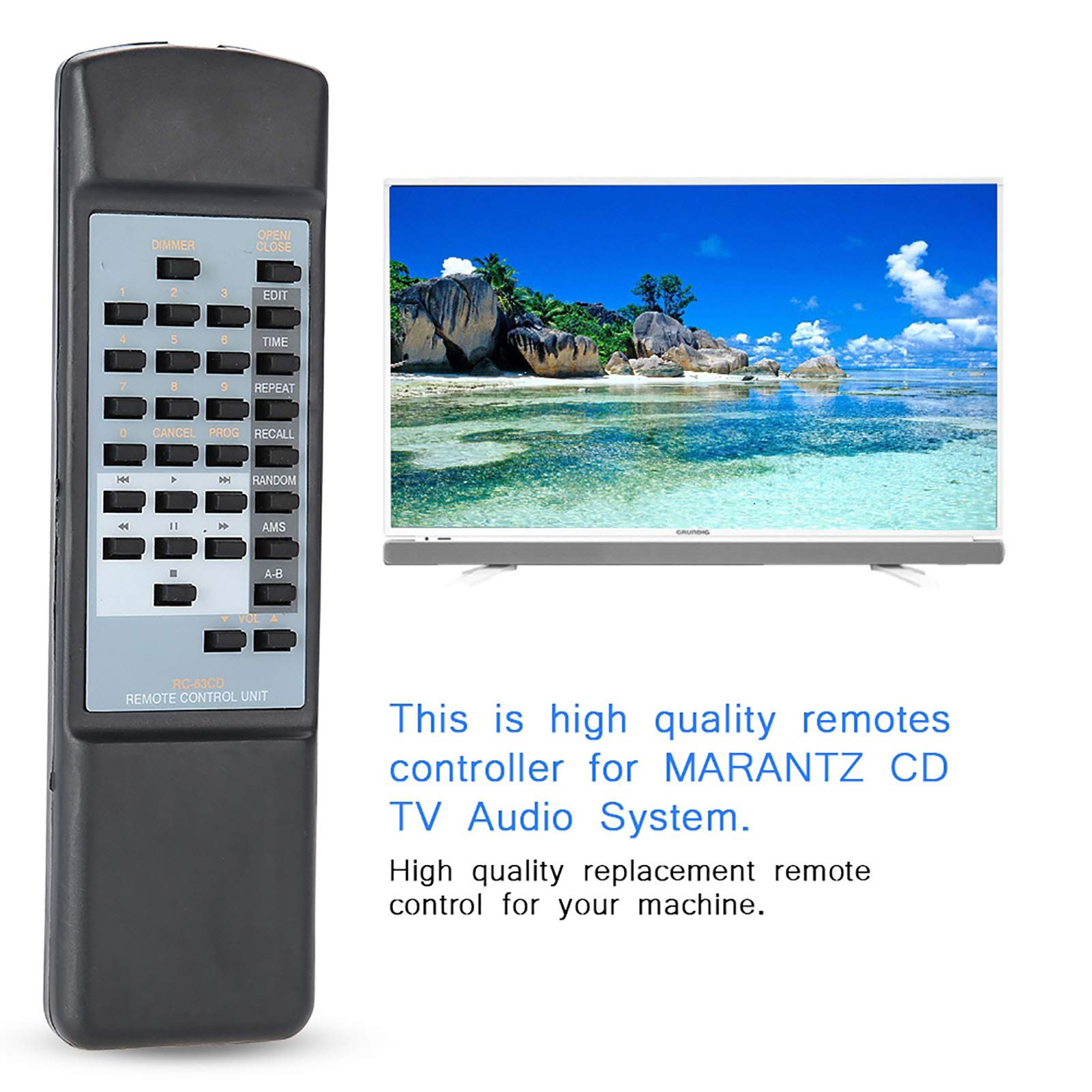 Universal Audio System Remote Controller Replacement CD Player Handheld Control with 8M Control Distance for MARANTZ CD63SE CD67SE CD48SE RC-63CD RC-48CD - Image 3