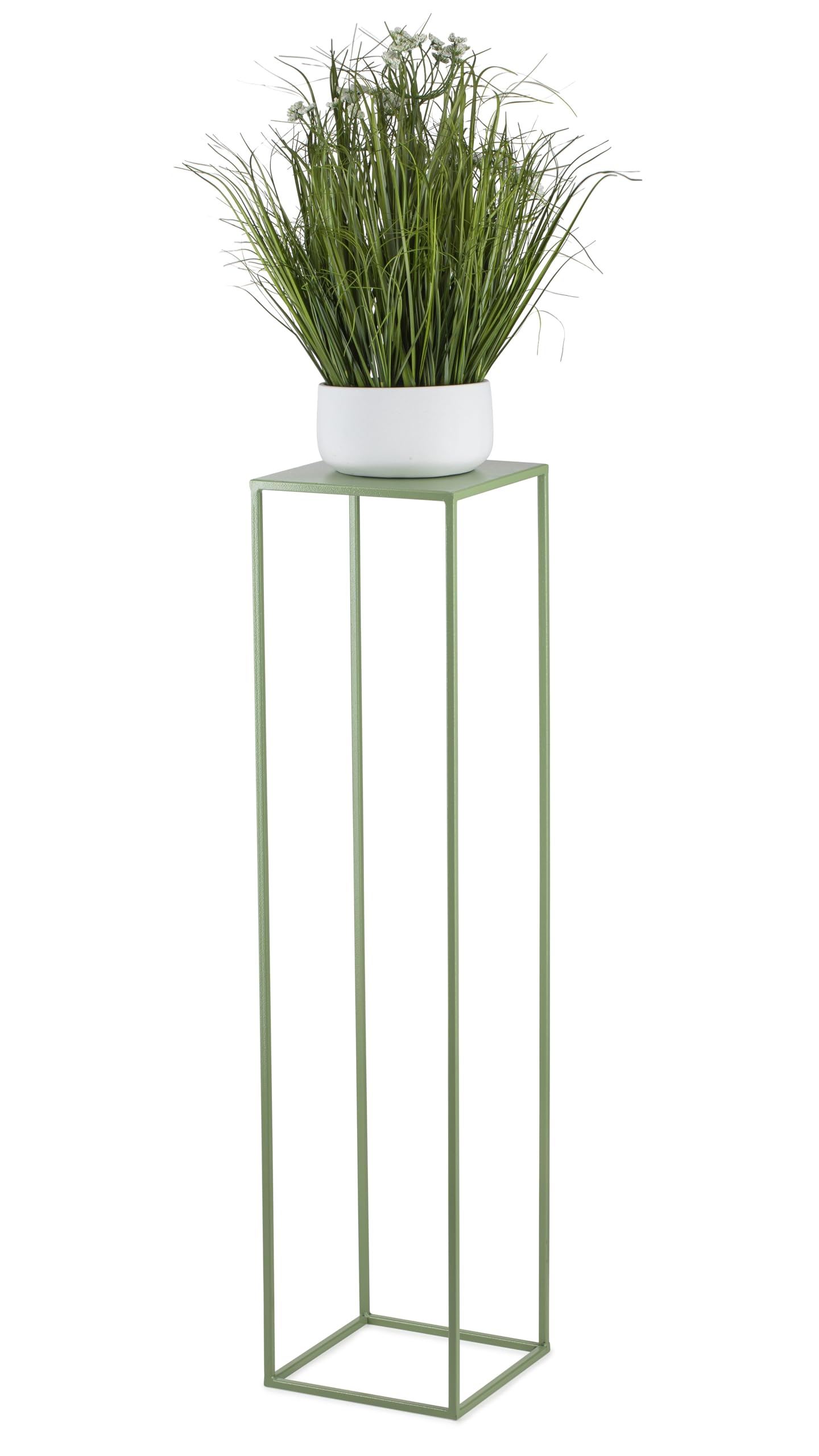 Howhomely Green Flower Stand Metal 100 Cm High - Solid And Robust Metal Flower Stool - Plant Stand For Decoration In Living Room, Bedroom Or Office