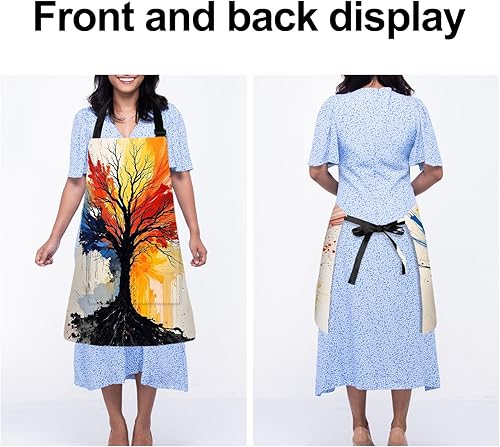 Miniatura 6 de Delantal ajustable impermeable con dos bolsillos profundos Wowen hombres para verano barbacoa piscina fiestas y centros turísticos 69