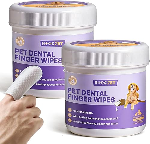 Toallitas de limpieza de dientes para perros y gatos, elimina el mal aliento eliminando la placa y la acumulación de sarro, cepillo de dientes de