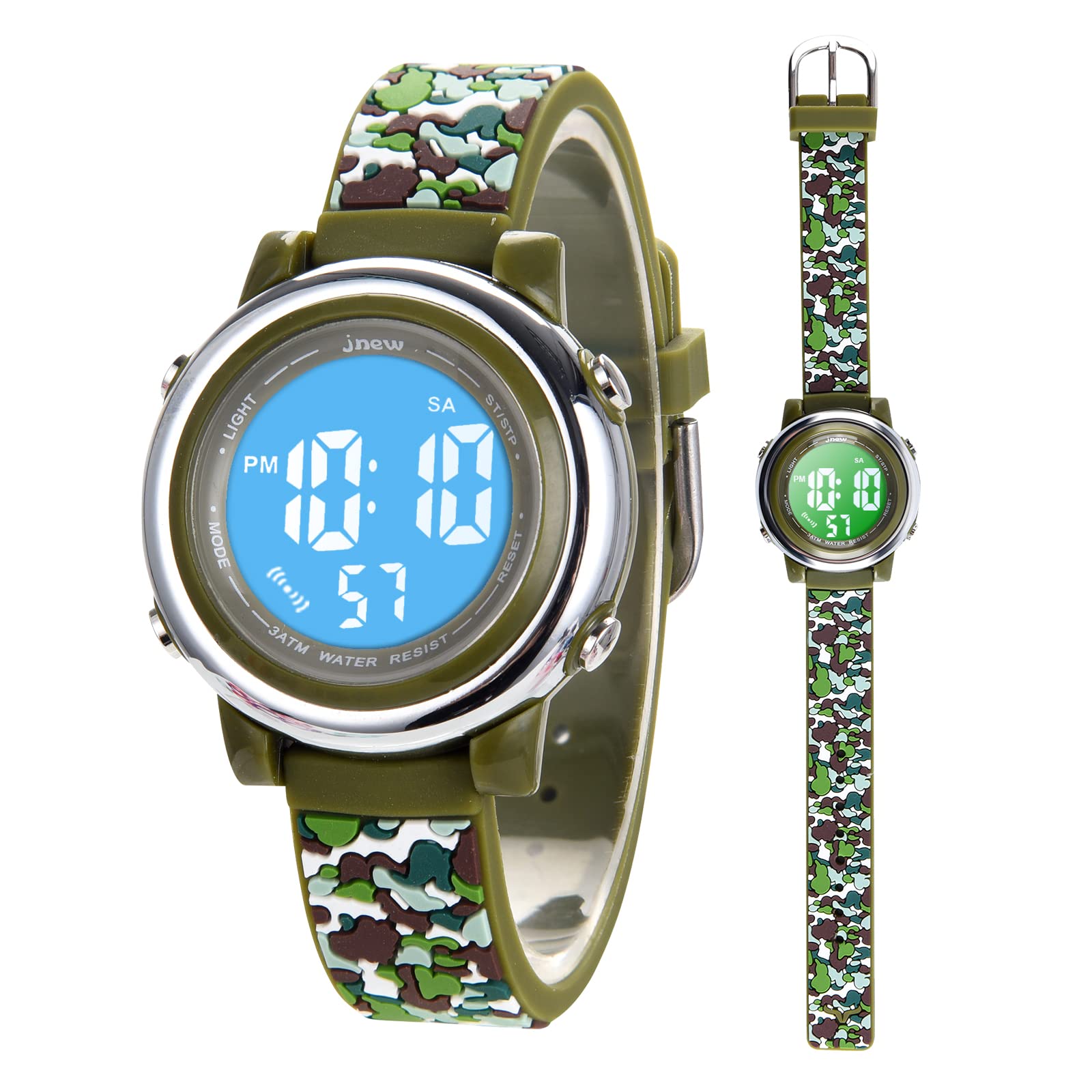 Mamiddle Digital Sports Watch for Boys Girls Children's Watch Waterproof 3ATM with Alarm Date Stopwatch 7 LED Back Lights