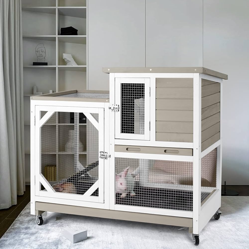 Amazon.com: Rabbit Hutch Cage Outdoor and Indoor Bunny Hutch