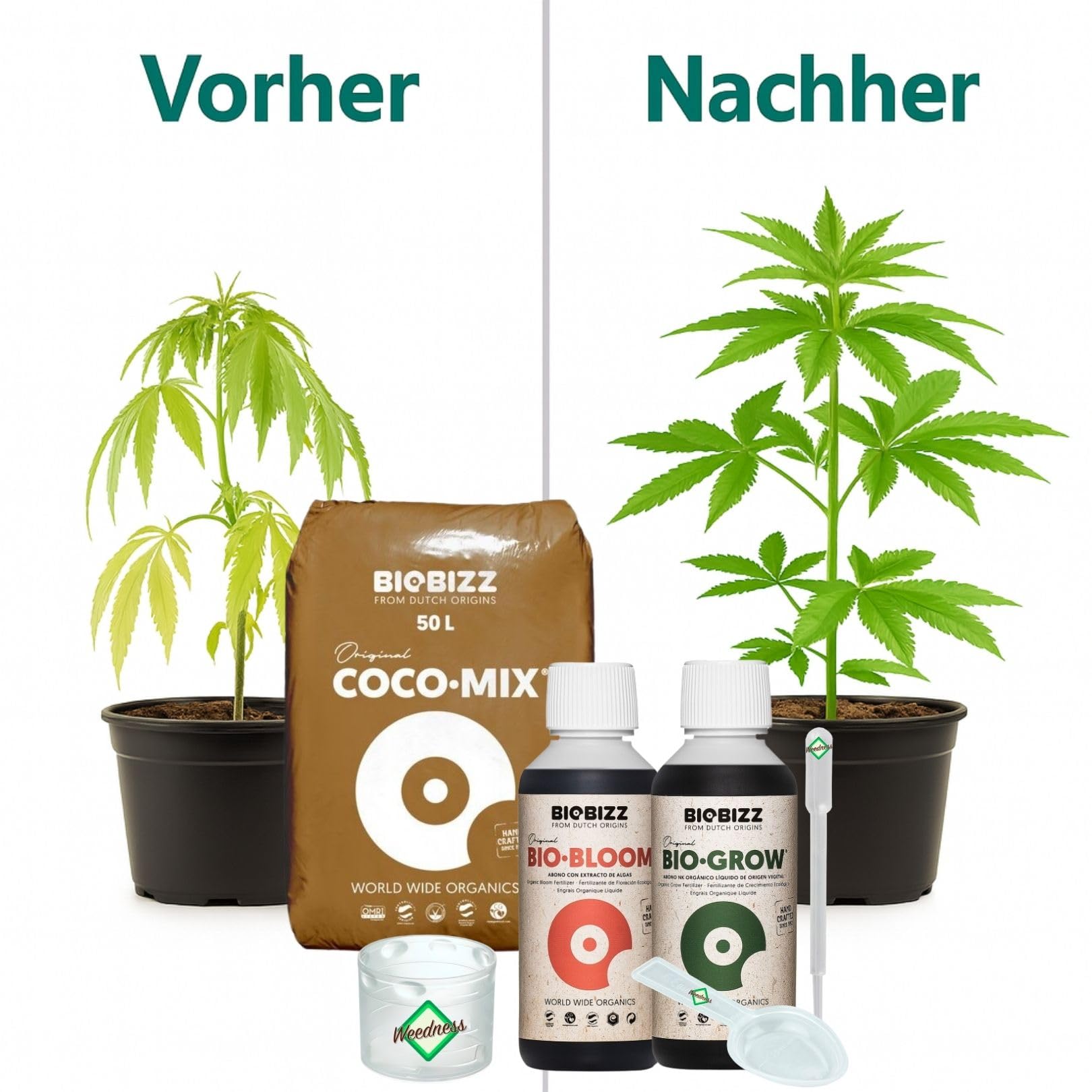 Weedness BioBizz Coco 50 L COCOSET – Substrat coco avec engrais organique – Culture indoor hydroponie – Boost croissance & santé