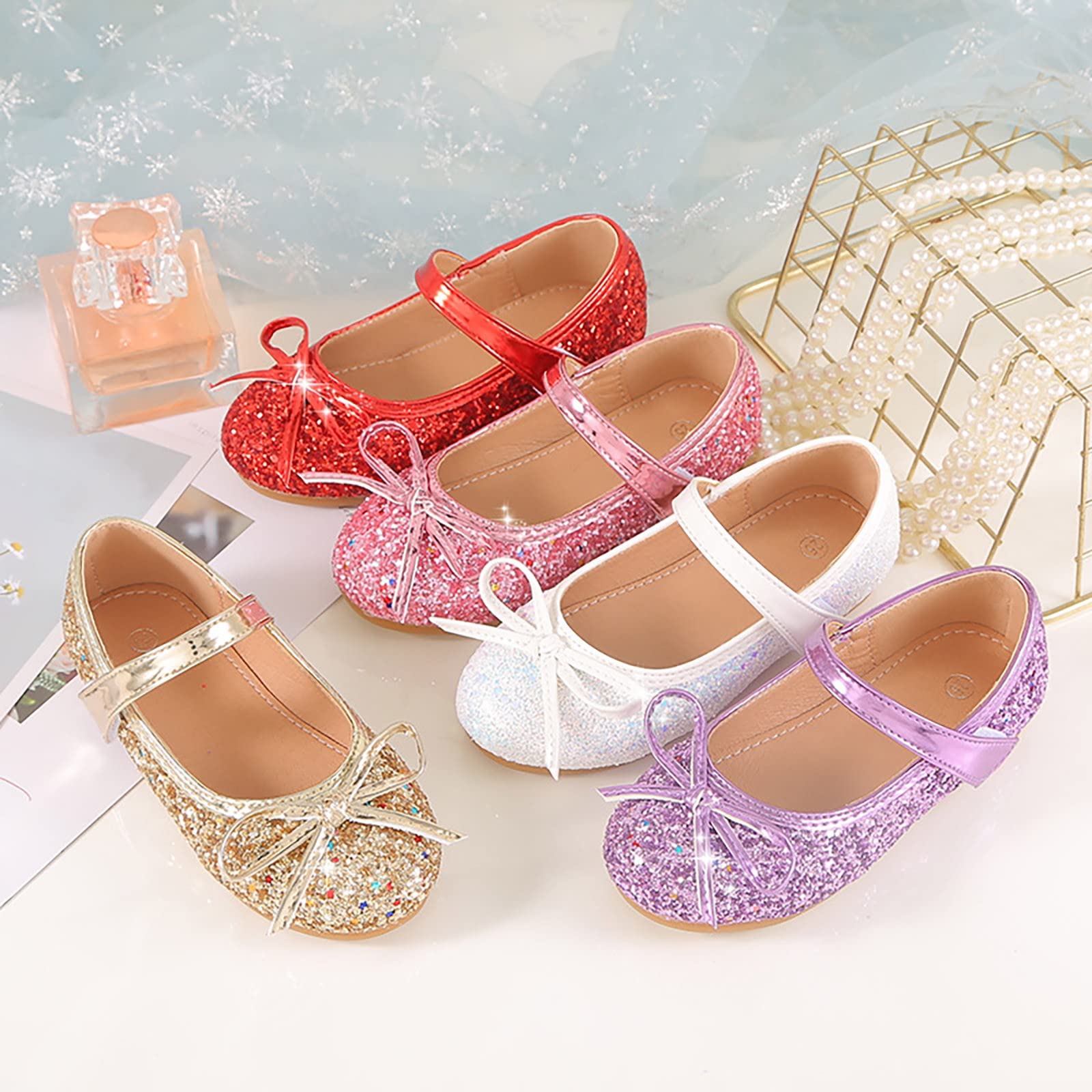 Zapatos de princesa para niña, bailarinas brillantes, zapatos para niños, zapatos de vestir, zapatos de boda, zapatos de noche, lentejuelas, zapatos planos, zapatos escolares, zapatos de piel