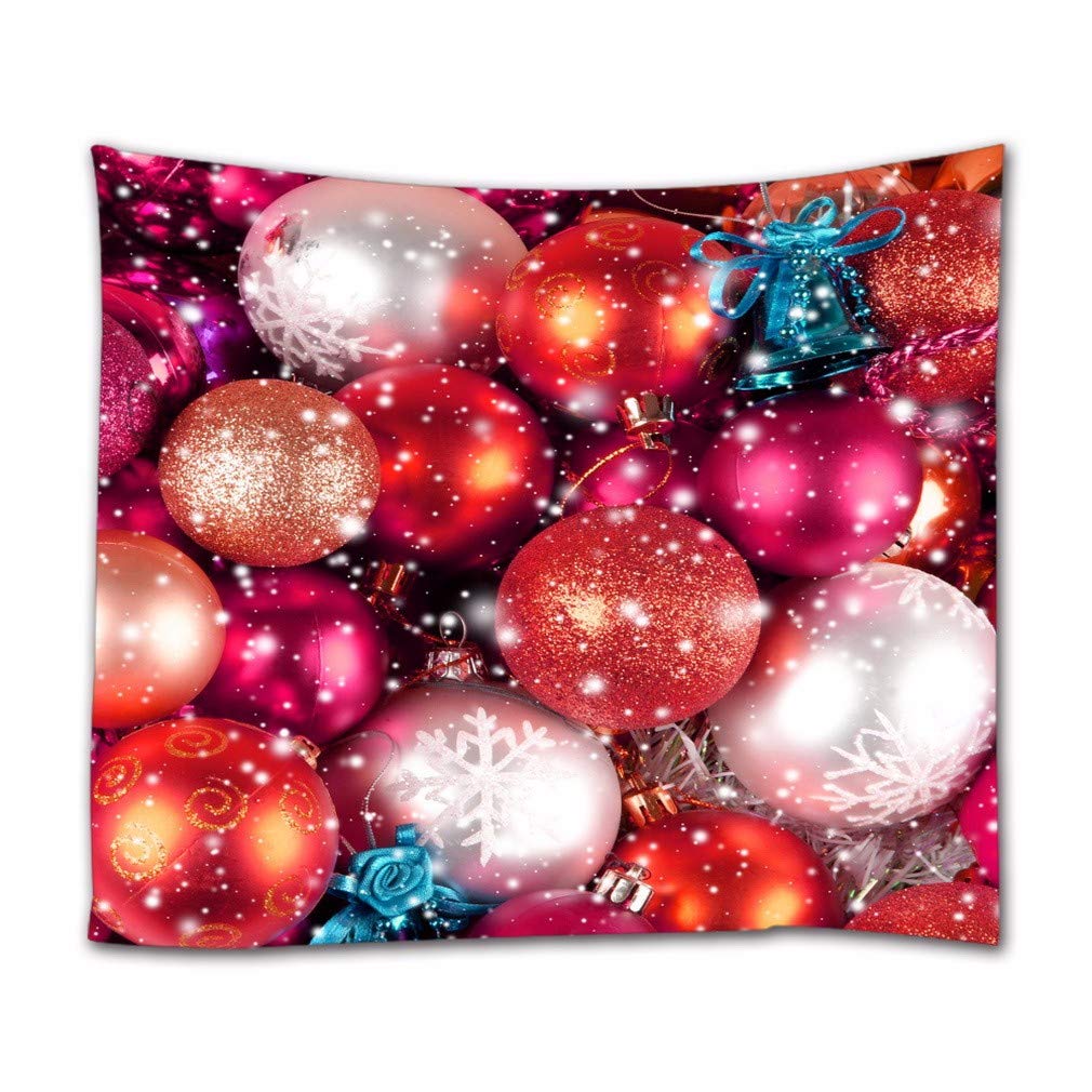 Tapisserie de Noël A.Monamour : tissu mural coloré de fête et grand drap décoratif