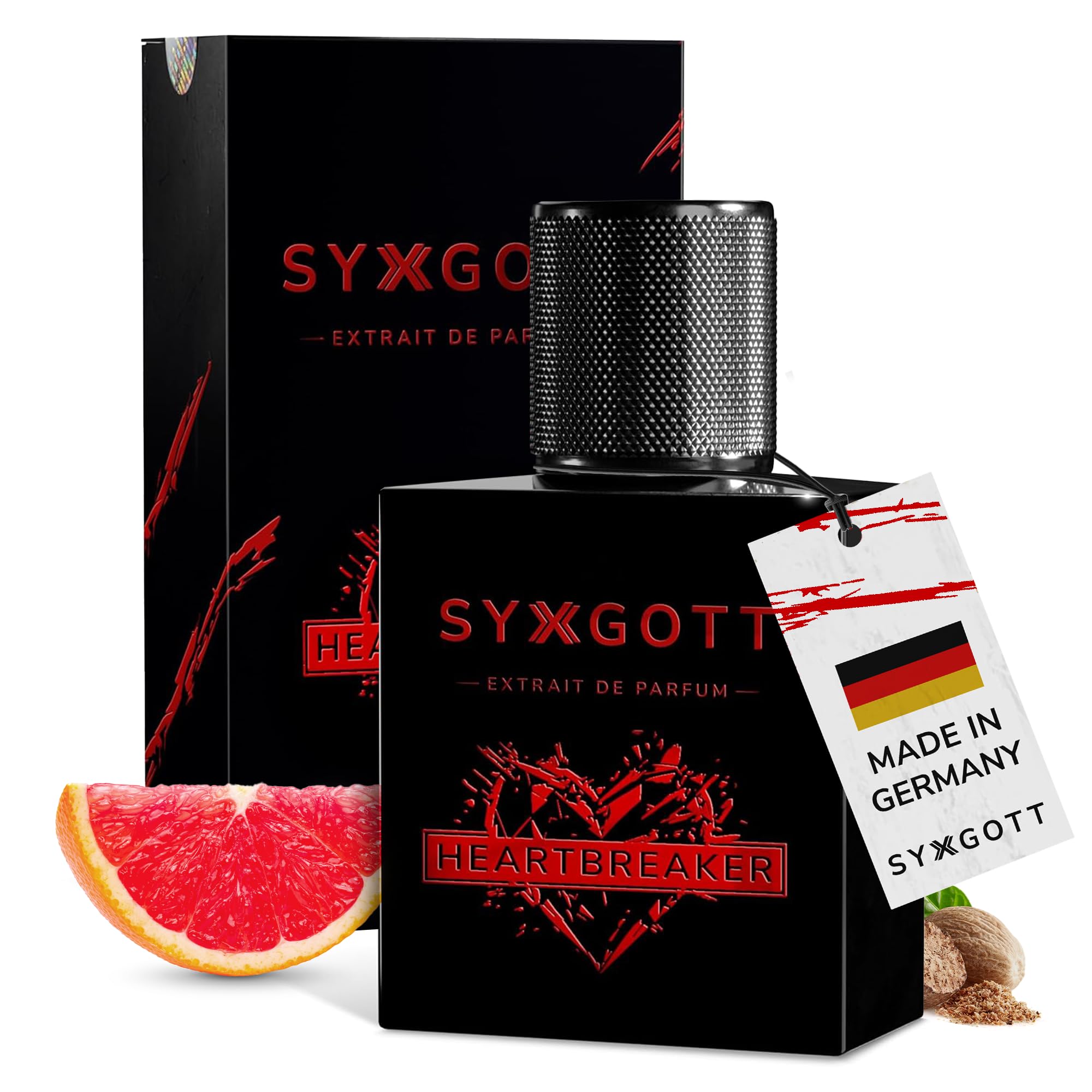 SYXGOTT HEARTBREAKER Männerparfum mit Pheromon Öl | Extrait de Parfum für Herren | Parfumprobe inklusive | intensiv, würzig und erfrischend | perfekter Herbst & Winterduft