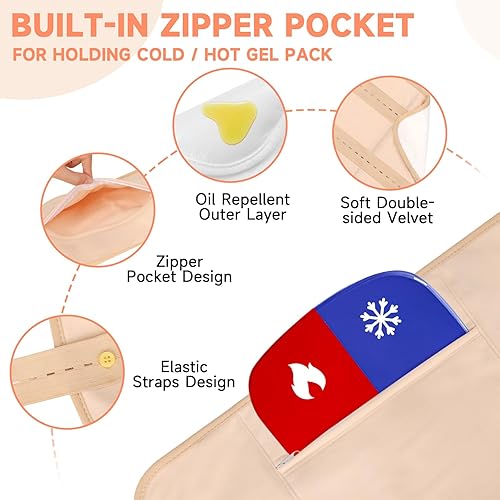 Miniatura 6 de Paquete de 6 unidades de aceite de ricino reutilizables, paquete de aceite de ricino de franela de algodón con diseño antifugas de aceite (aceite de