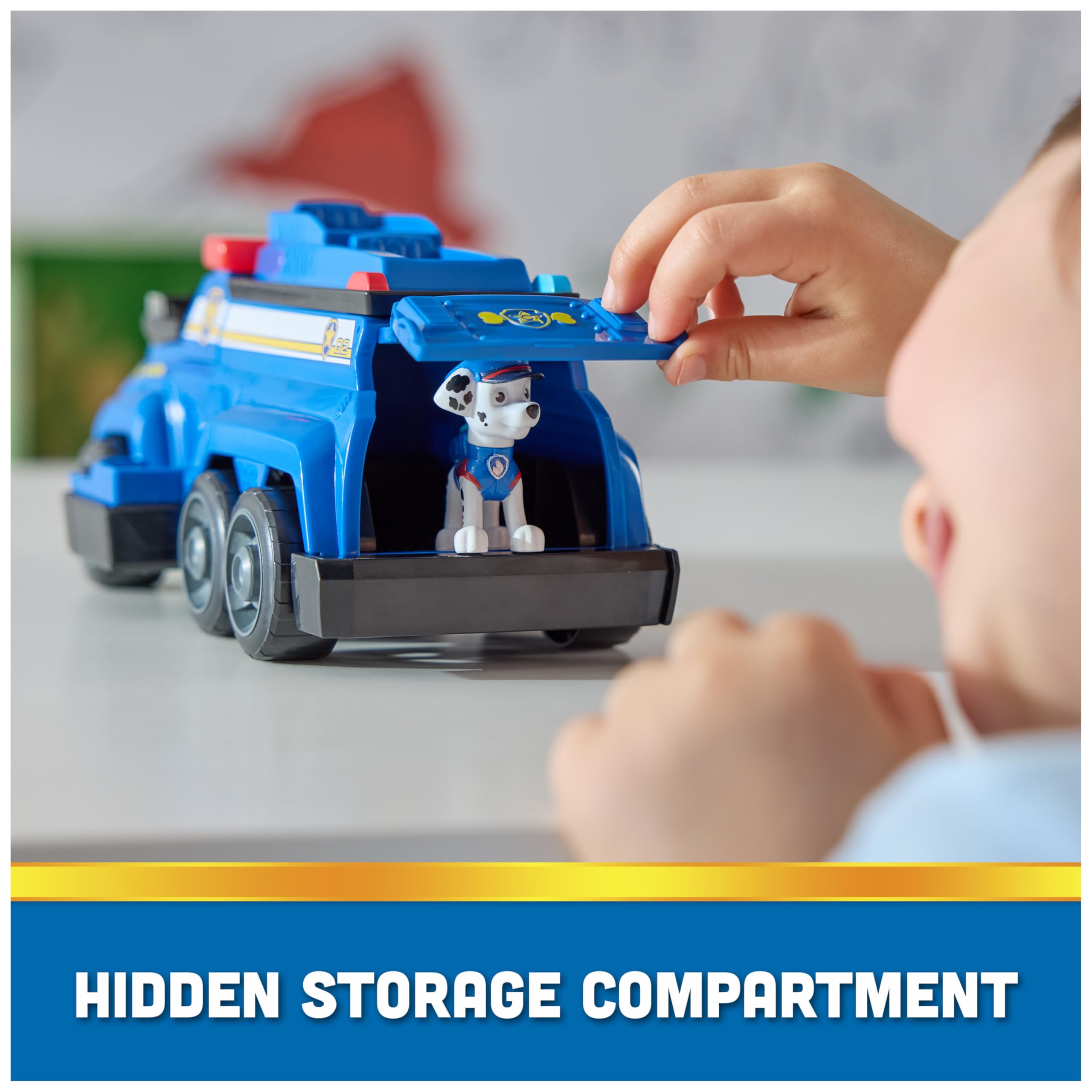Paw Patrol Team Cruiser, Veicolo di Grosse Dimensioni con Action Figure Speciali di Chase, Marshall, Skye, Rubble, Rocky e Zuma, Giocattoli per Bambini e Bambine da 3 Anni in su