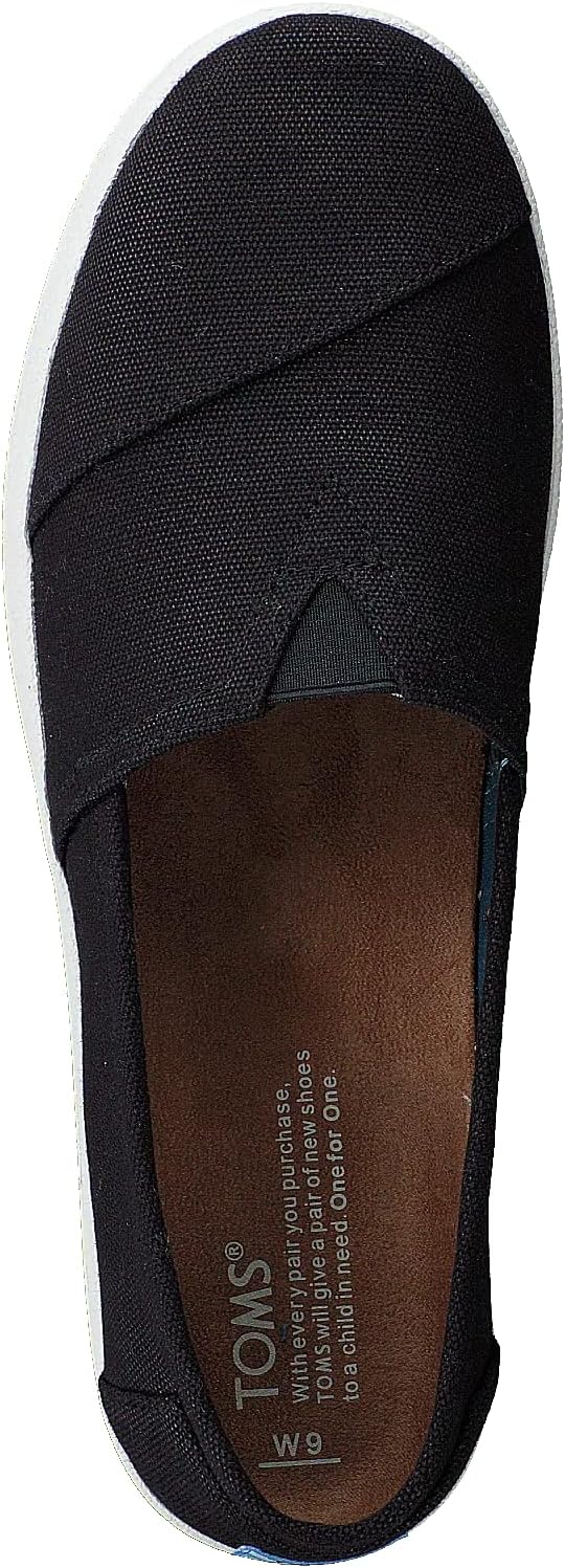 TOMS Women's Avalon Slip On Sneaker 5 Black