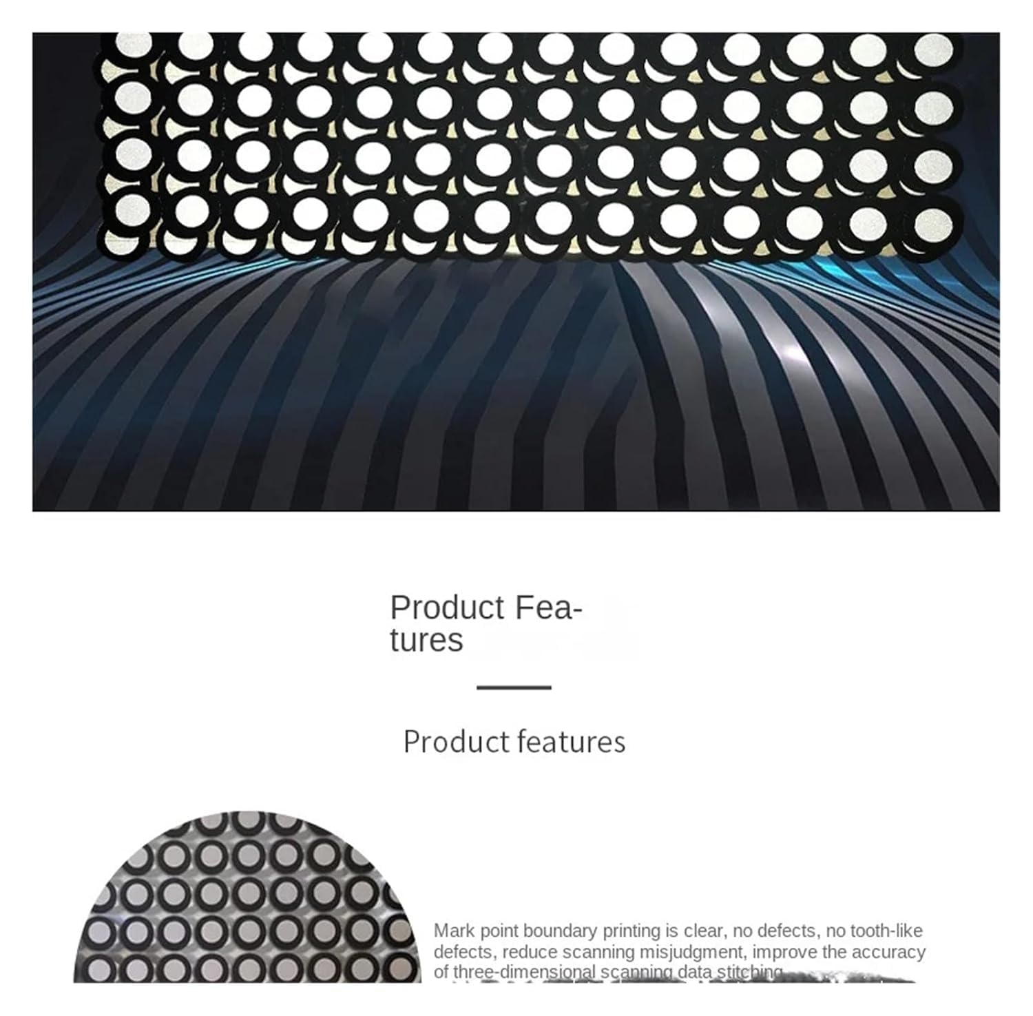 3D Scanning Marker, 3D Scanning Dots, 3D Scanner Marking Position Magnetic Marking Reflective Tart Point Tart Ball Coding Sticker for 3D Scanning(Inner 6mm Outer 10mm)