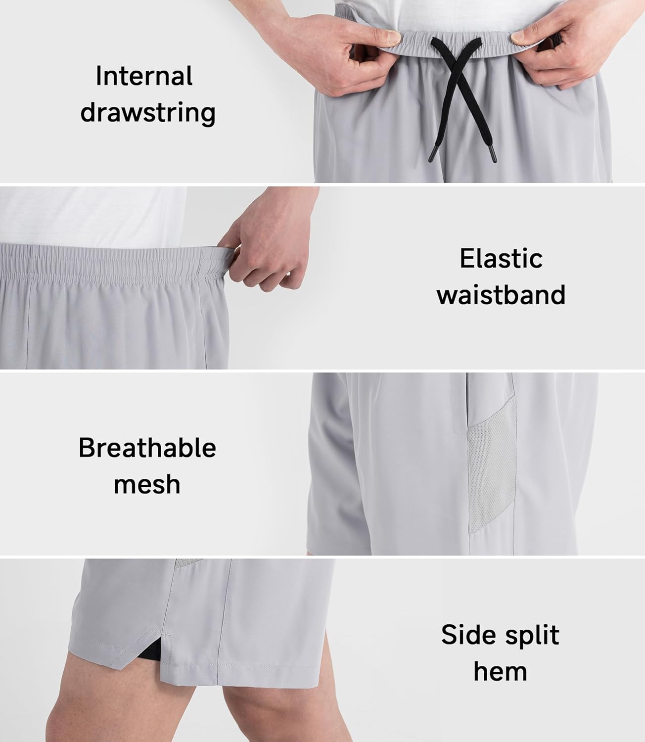 TLAENSON Boys Athletic Shorts with Compression Liner, Kids 2 in 1 Quick Dry Basketball Running Shorts with Pockets - Image 5