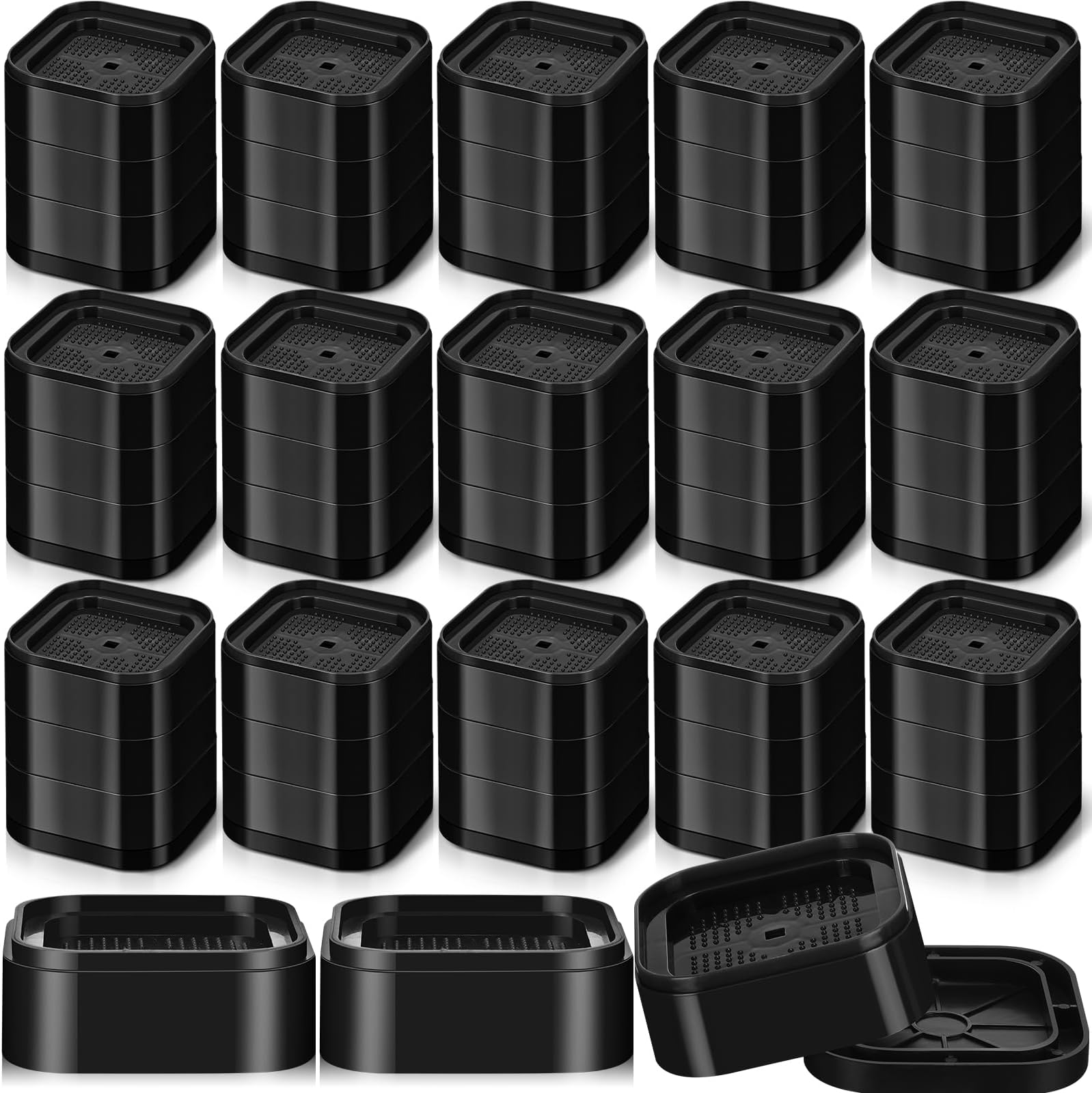 Amazon.com: Ecally Bed Risers (Set of 16) Adjustable Furniture Risers 3 ...