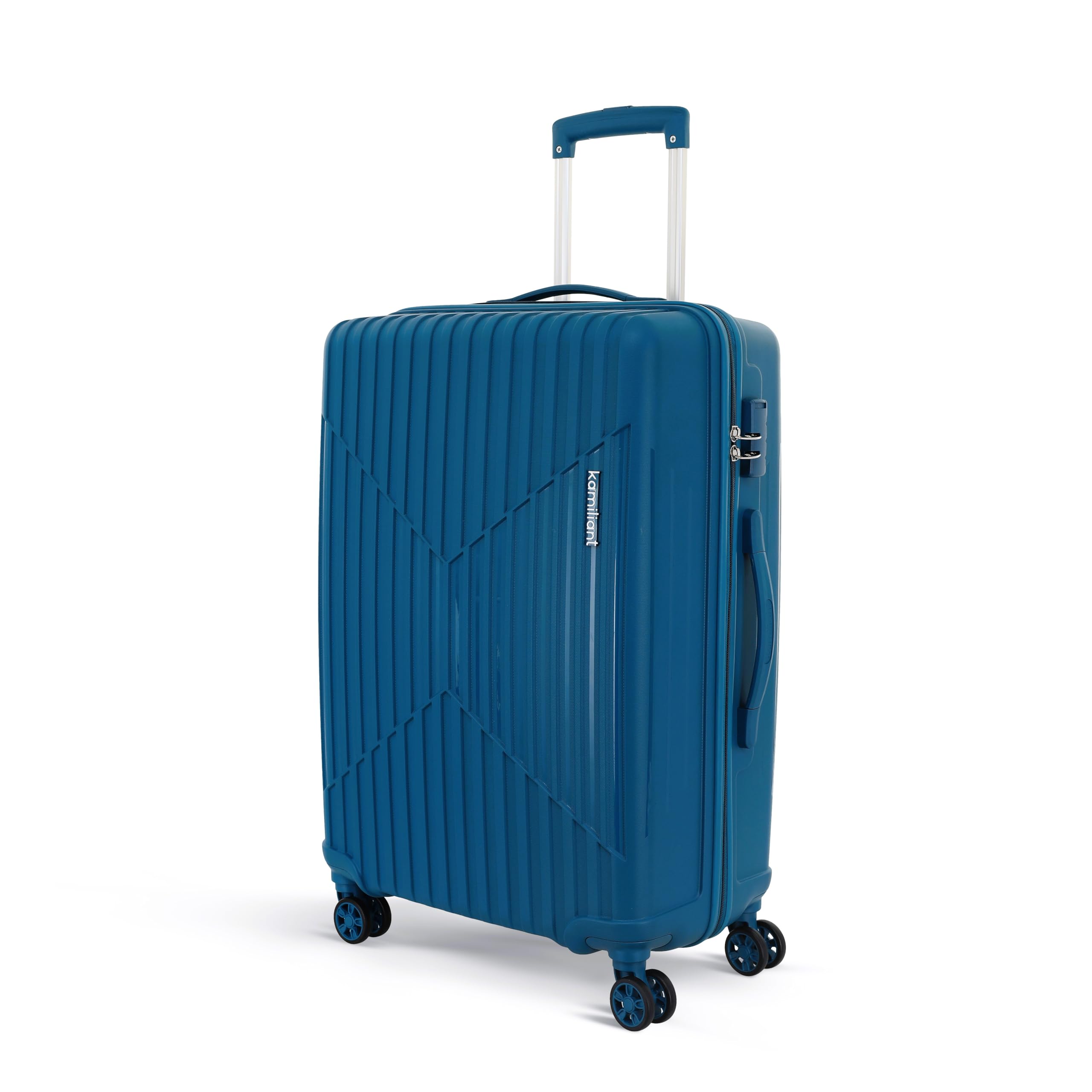 by American Tourister Savvy | Trolley Bag Check-in Large Size (80 cms) for Travel| Hard Case Polypropylene (PP) Suitcase | 360° 8-Wheel Luggage Trolley | Combination Lock | Deep Ocean